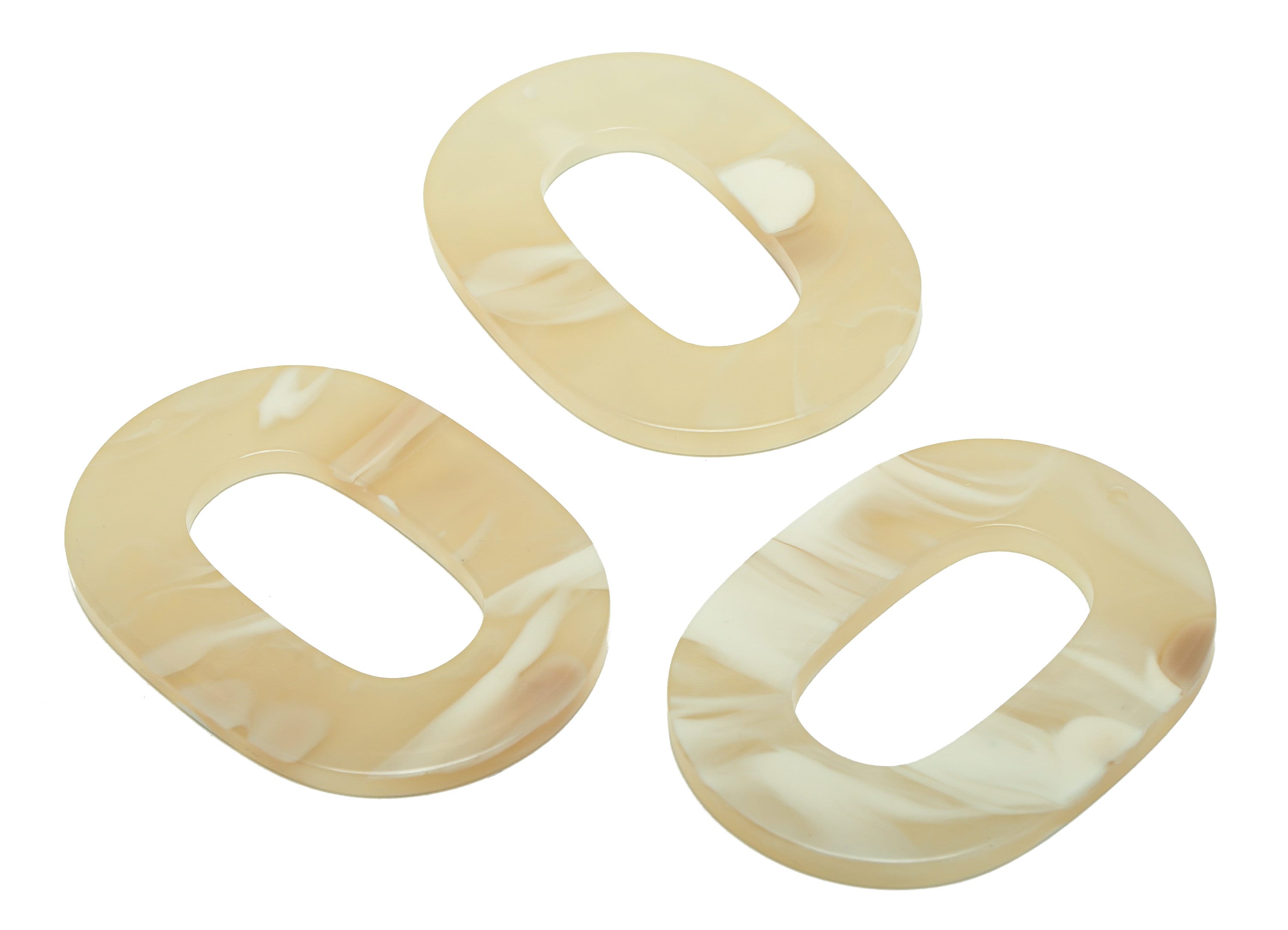 Acrylic Oval Charms - Oval Earrings and Pendant - Geometry Earring Findings - Jewelry Supplies  - Color Code:A966 - 47x34x2mm - AC2618-A966 - DOMEDBAZAAR