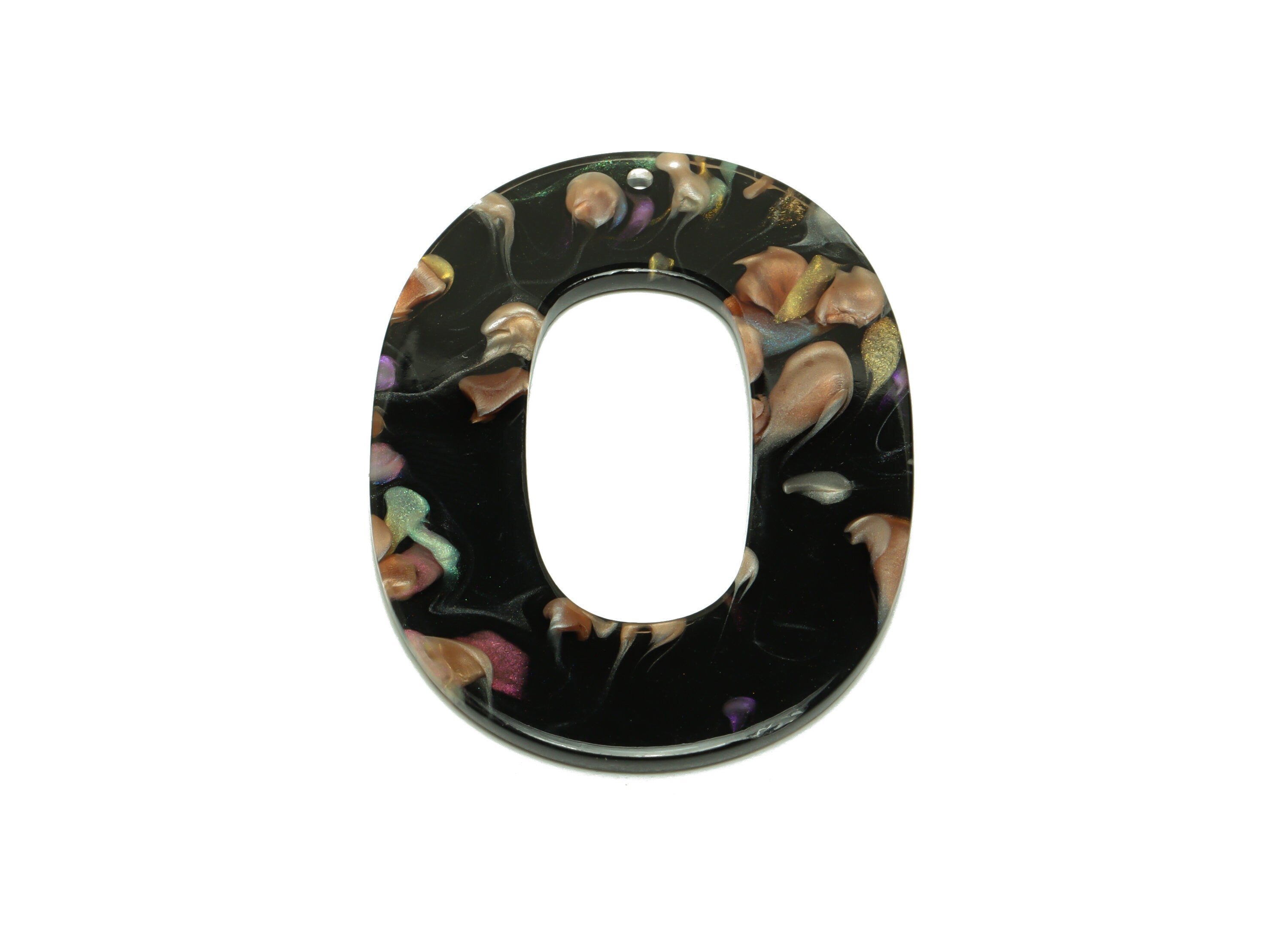 Acrylic Oval Charms - Oval Earrings and Pendant - Geometry Earring Findings - Flower Pendant - Color Code:A949 - 47x34x2mm - AC2618-A949 - DOMEDBAZAAR