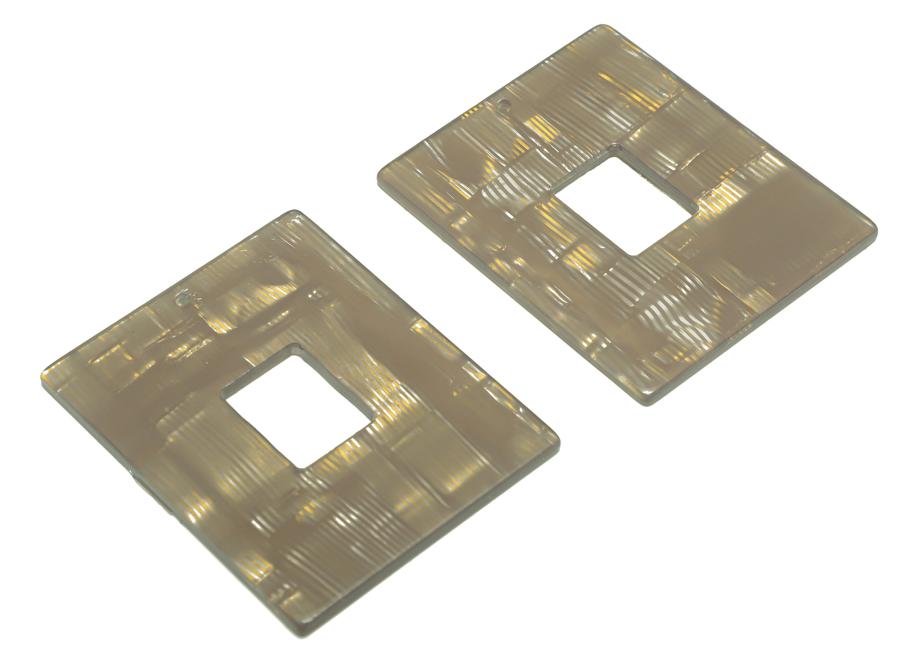 PVC Rectangle Charm - Rectangle Mix Color Pendant - PVC Earring Charm - Jewelry Making - Code:A962 - 49x40x 2.42mm - AC2614-A962 - DOMEDBAZAAR