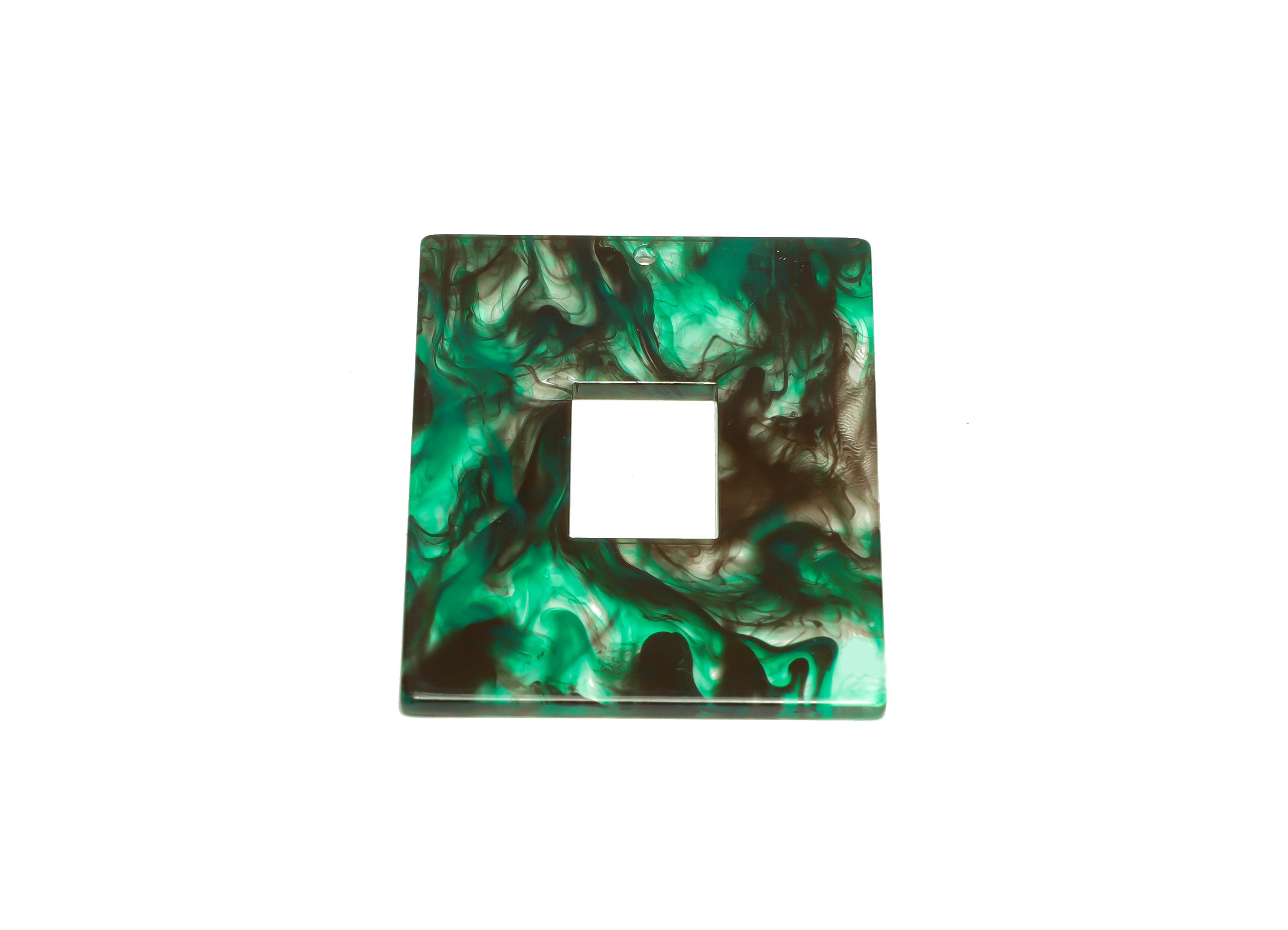 Acrylic Rectangle Charm - Acrylic Transparent Pendant - Acrylic Earring Charm - Jewelry Making - Code:A948 - 49x39.89x2mm - AC2614-A948 - DOMEDBAZAAR