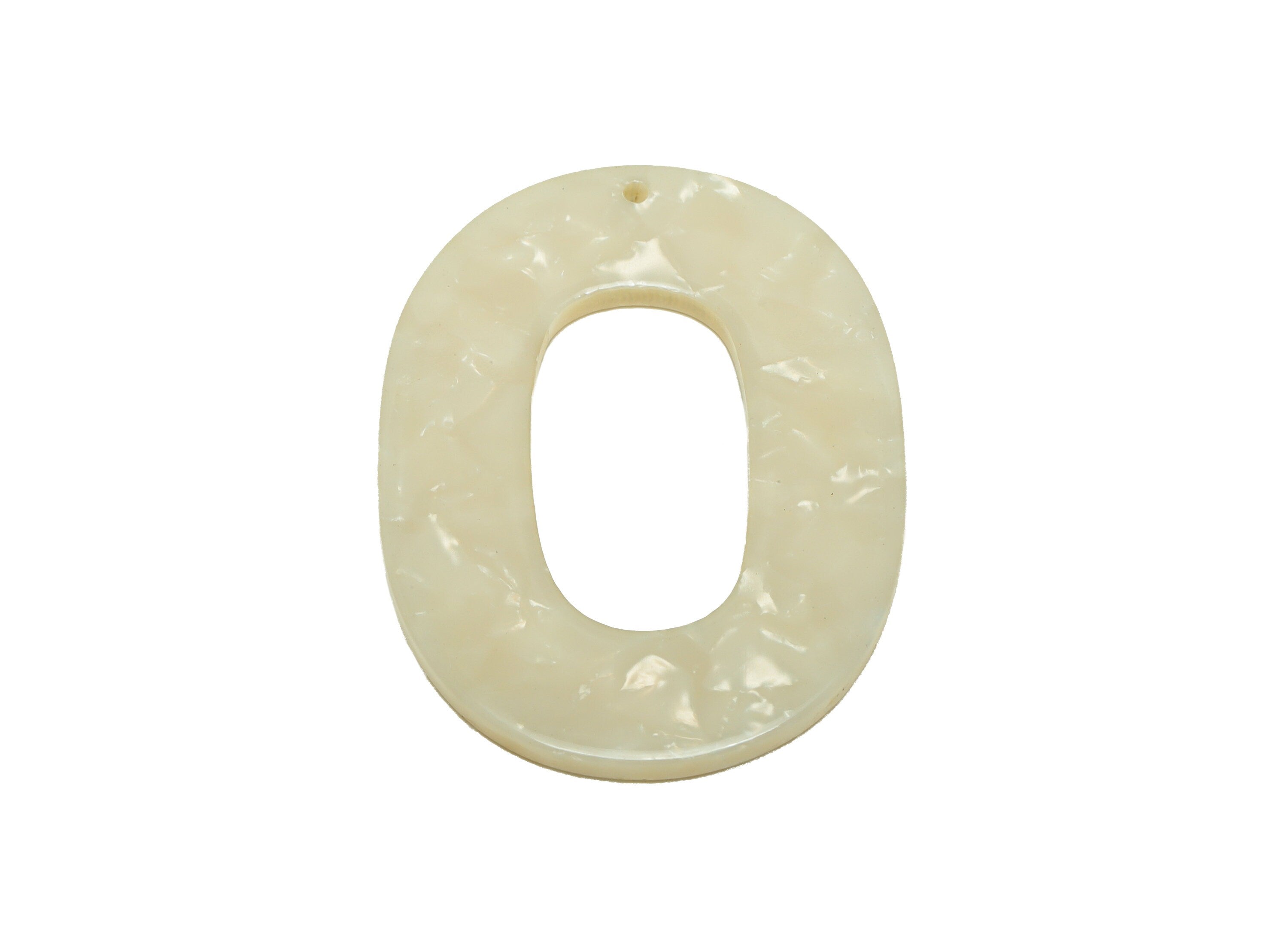 Acetate Oval Charms - Oval Earrings and Pendant - Geometry Earring Findings - Ivory Color Charm - Color Code:A32 - 47x34x2mm - AC2618-A32 - DOMEDBAZAAR