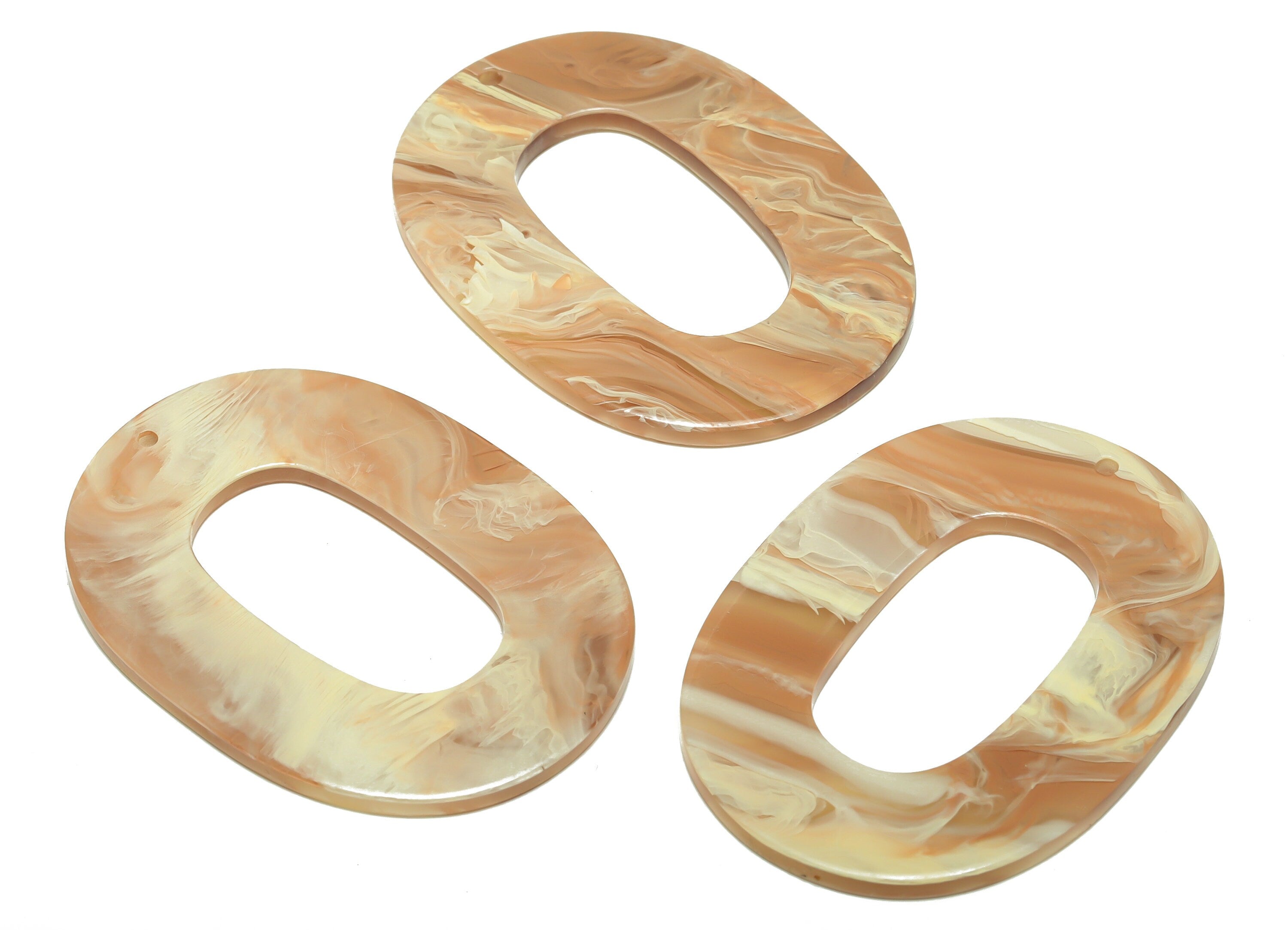 Acrylic Oval Charms - Oval Earrings and Pendant - Geometry Earring Findings - Jewelry Supplies  - Color Code:A961 - 47x34x2mm - AC2618-A961 - DOMEDBAZAAR