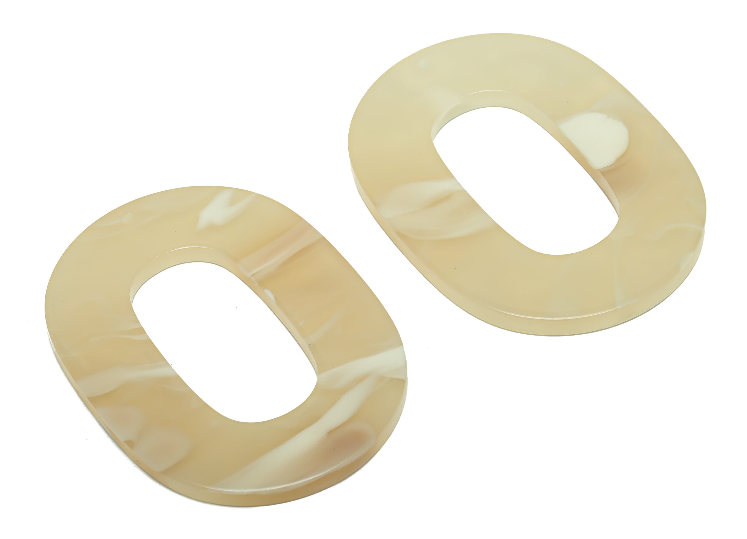 Acrylic Oval Charms - Oval Earrings and Pendant - Geometry Earring Findings - Jewelry Supplies  - Color Code:A966 - 47x34x2mm - AC2618-A966 - DOMEDBAZAAR