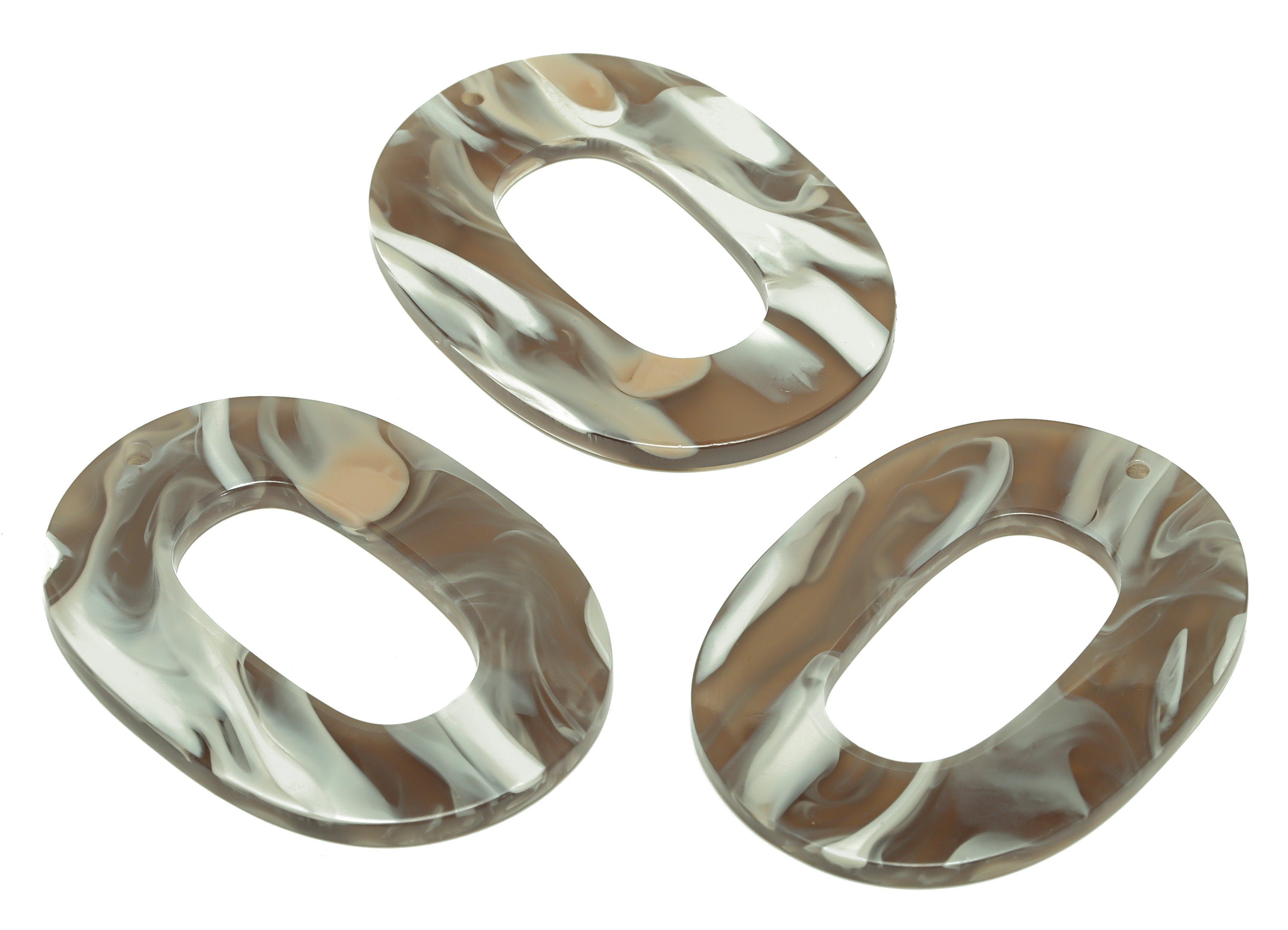 Acrylic Oval Charms - Oval Earrings and Pendant - Geometry Earring Findings - Jewelry Supplies  - Color Code:A944 - 47x34x2mm - AC2618-A944 - DOMEDBAZAAR