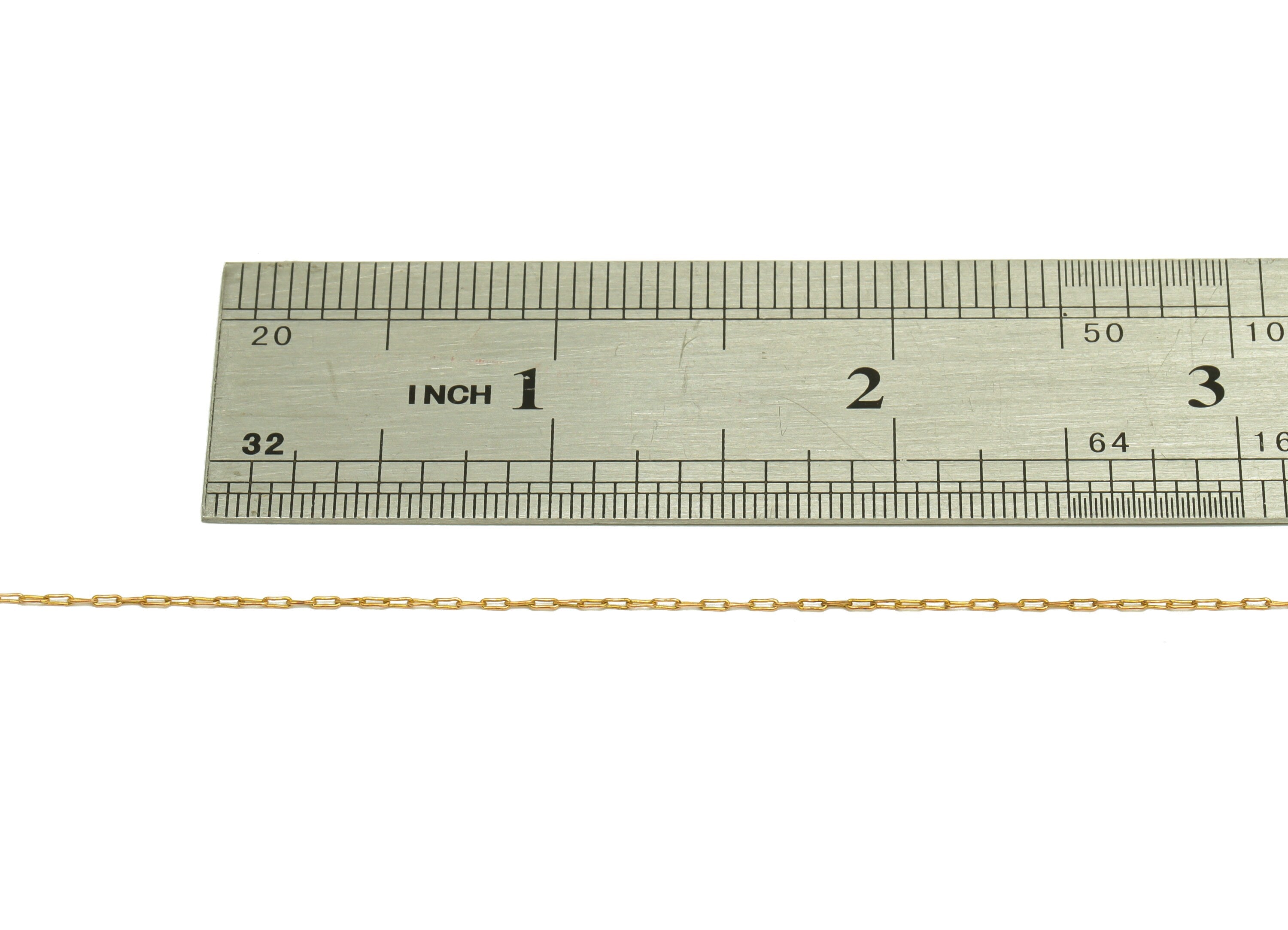 Tiny Cable Chain - Copper Color Brass Chain - Brass Mini Cable Chain - Soldered Chain - 2.4 x 0.8x 0.13mm -  CC1137 - DOMEDBAZAAR