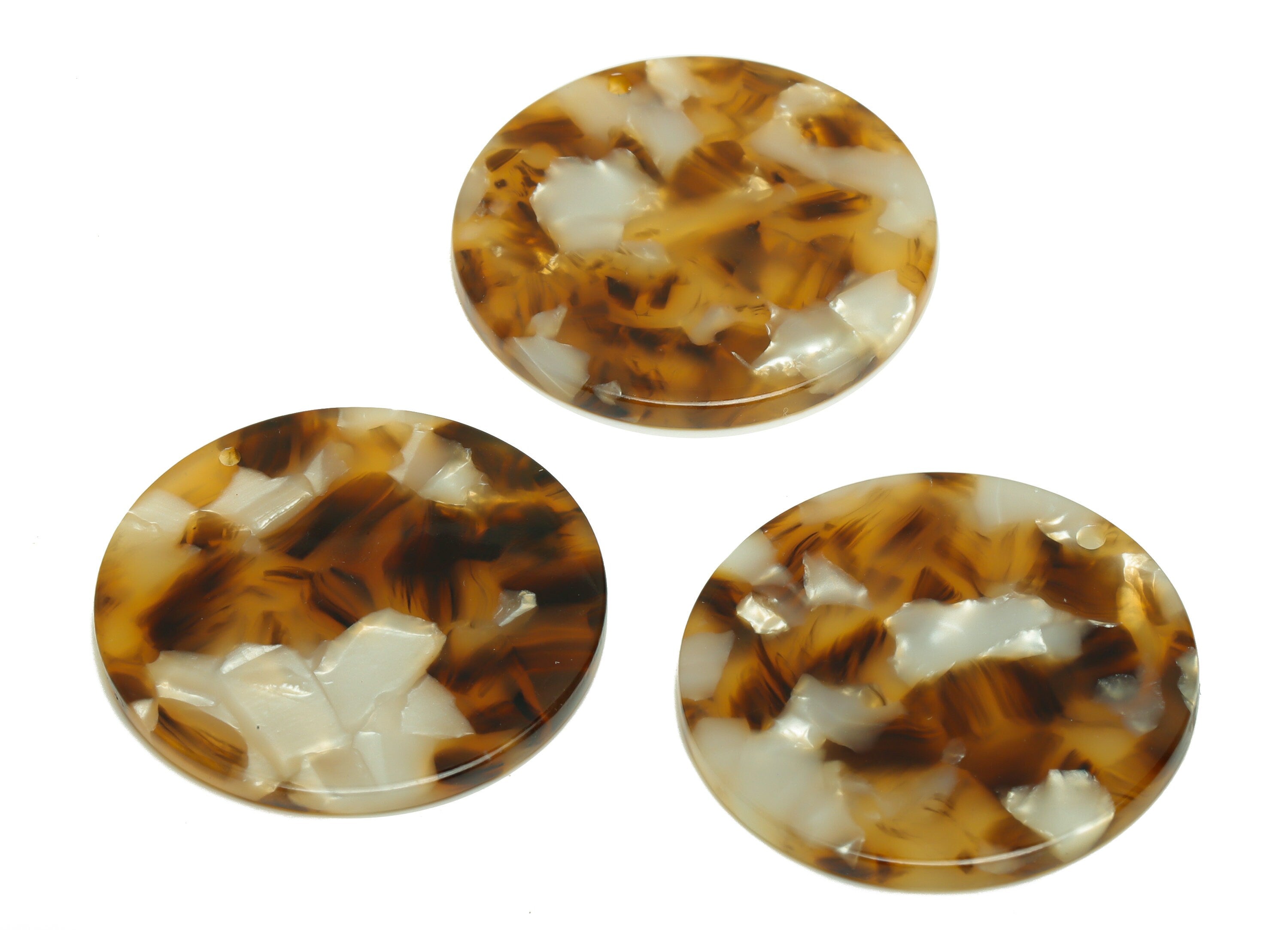 Acetate Round Charms - Circle Earrings and Pendant - Geometry Earring Findings - Jewelry Supplies - Color Code:A351 - 35x35x3mm -AC2621-A351 - DOMEDBAZAAR