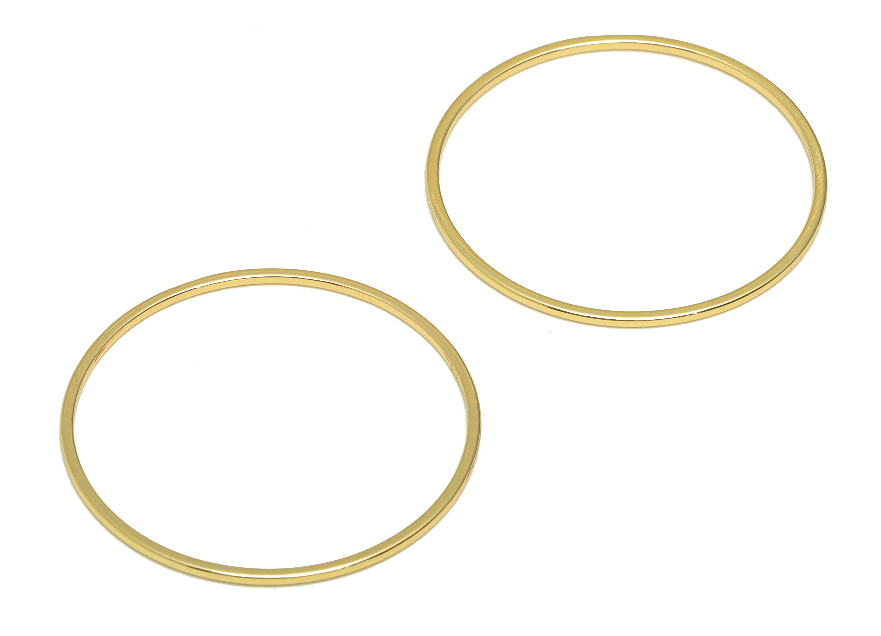 30mm Gold Rings - Stainless Steel Round Connectors - Closed Loop Rings - Earring Hoop Findings - 18K Gold Tone Plated- 30x30x1mm -RGP6724-30 - DOMEDBAZAAR