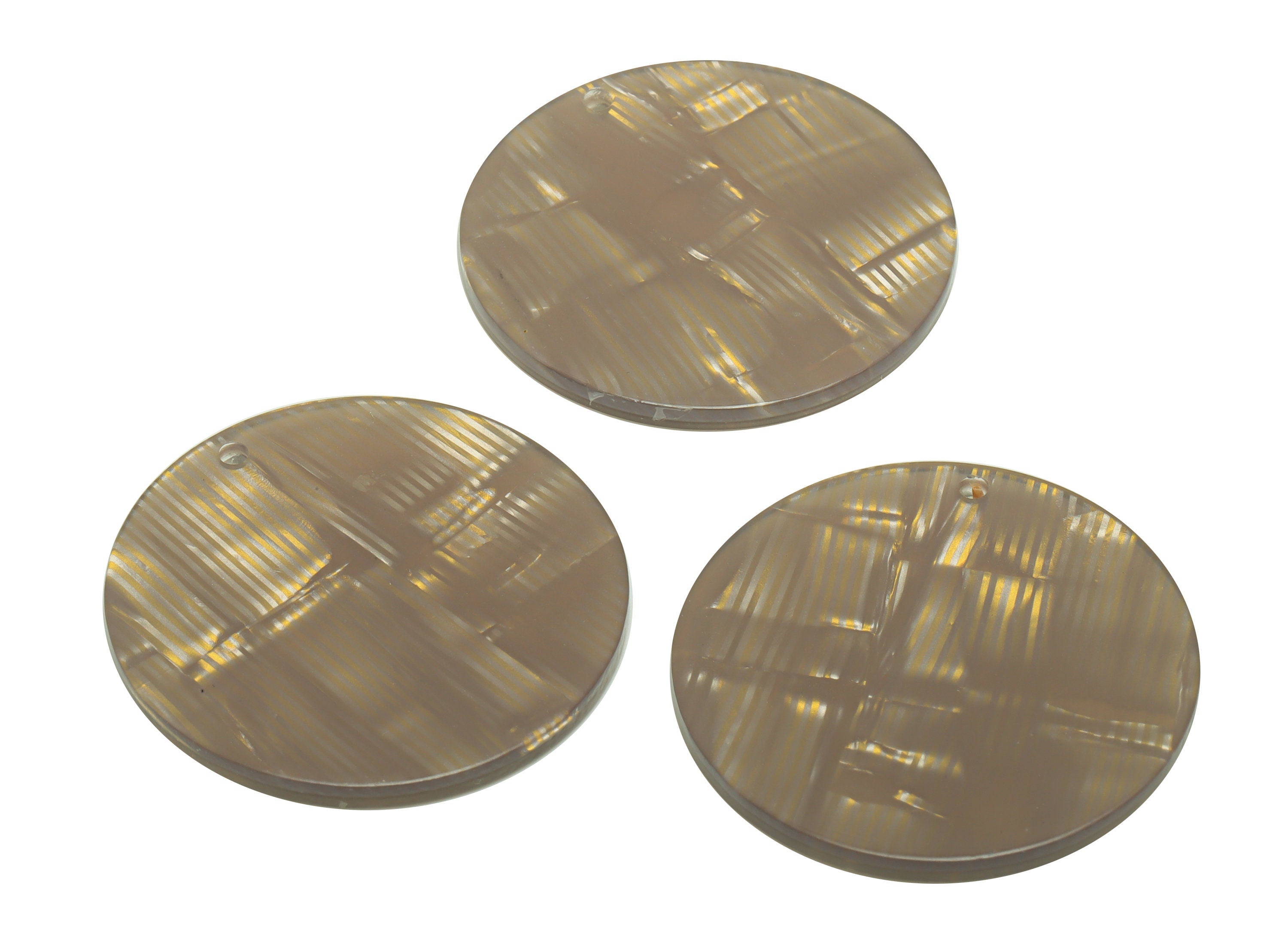 PVC Round Charms - Circle Earrings and Pendant - PVC Earring Findings - Jewelry Supplies - Color Code:A962 - 35x35x3mm -AC2621-A962 - DOMEDBAZAAR
