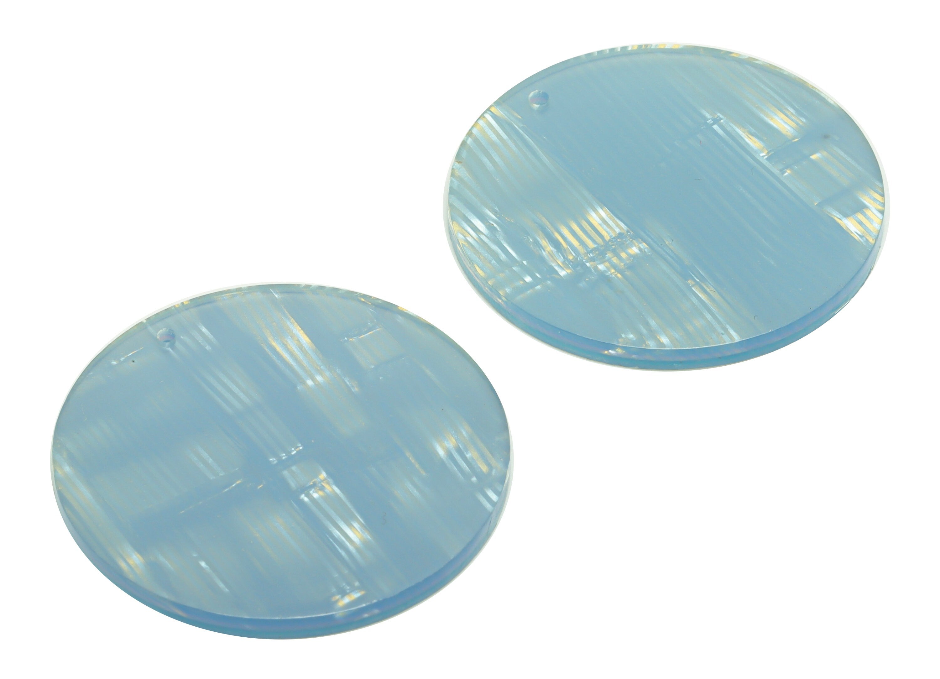 PVC Round Charms - Circle Earrings and Pendant - PVC Earring Findings - Jewelry Supplies - Color Code:A984 - 35x35x3mm -AC2621-A984 - DOMEDBAZAAR