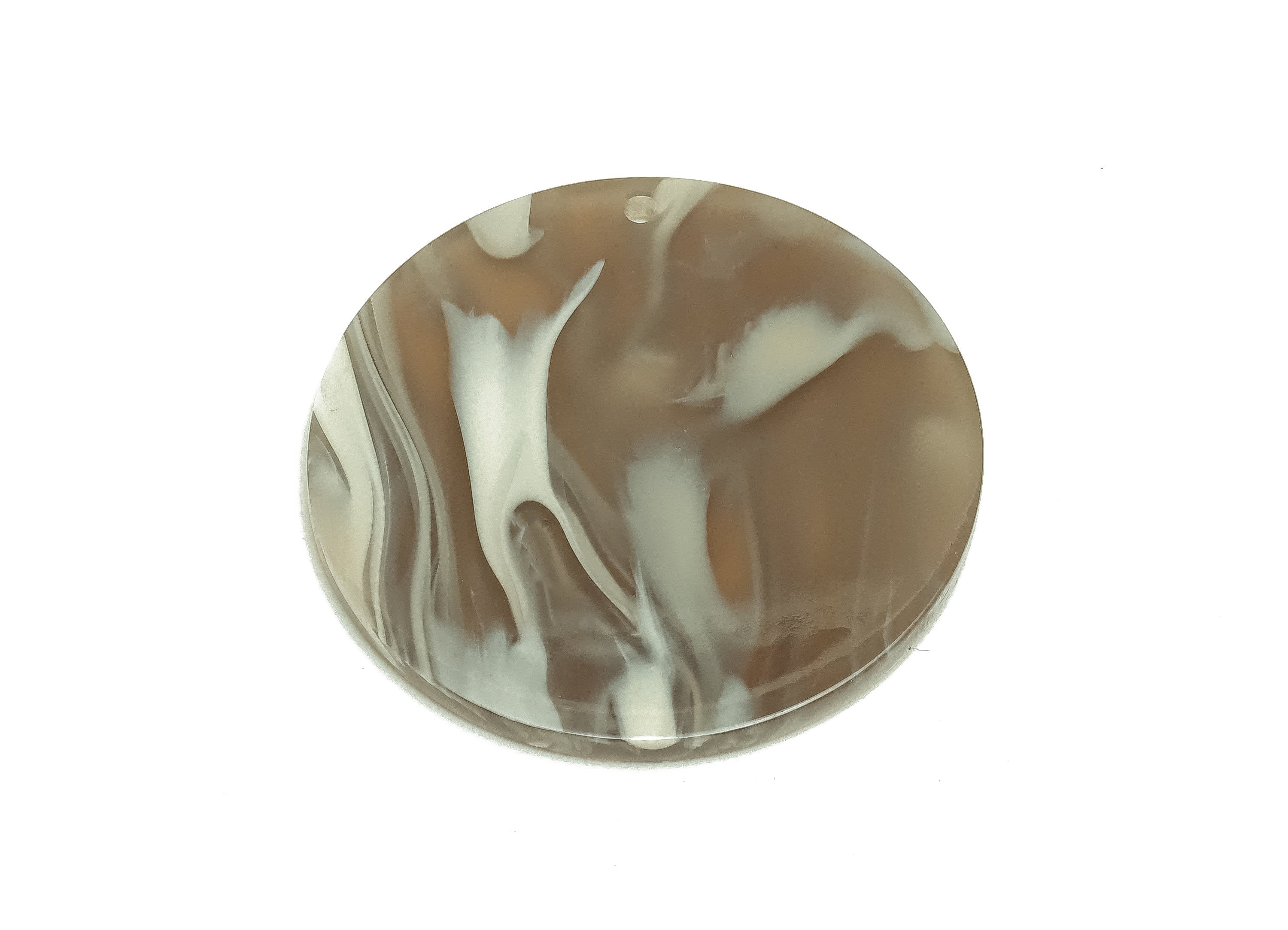 Acrylic Round Charms - Circle Earrings and Pendant - Geometry Earring Findings - Jewelry Supplies - Color Code:A944- 35x35x3mm -AC2621-A944 - DOMEDBAZAAR