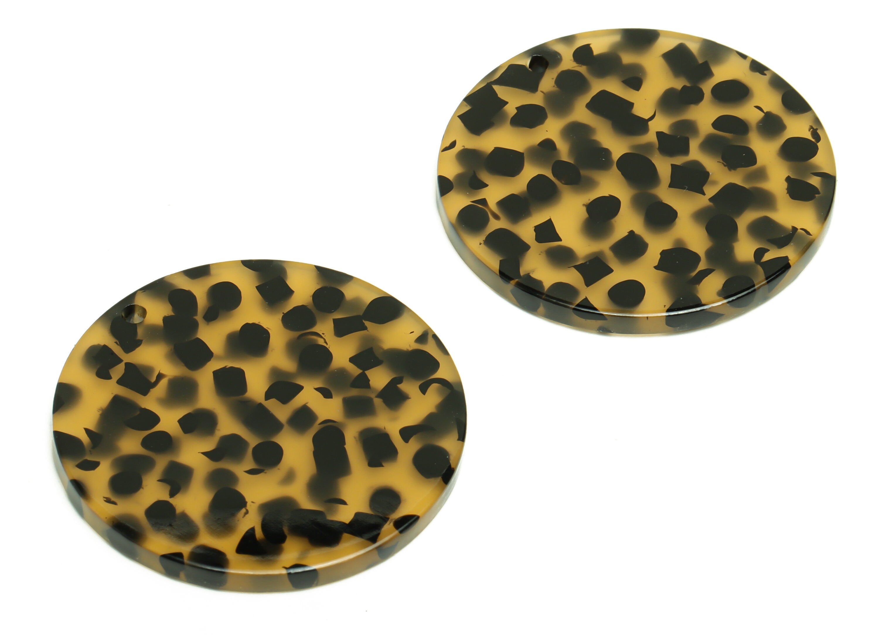 Acetate Round Charms - Circle Earrings and Pendant - Dot Earring Findings - Jewelry Supplies - Color Code:A980 - 35x35x3mm -AC2621 - DOMEDBAZAAR