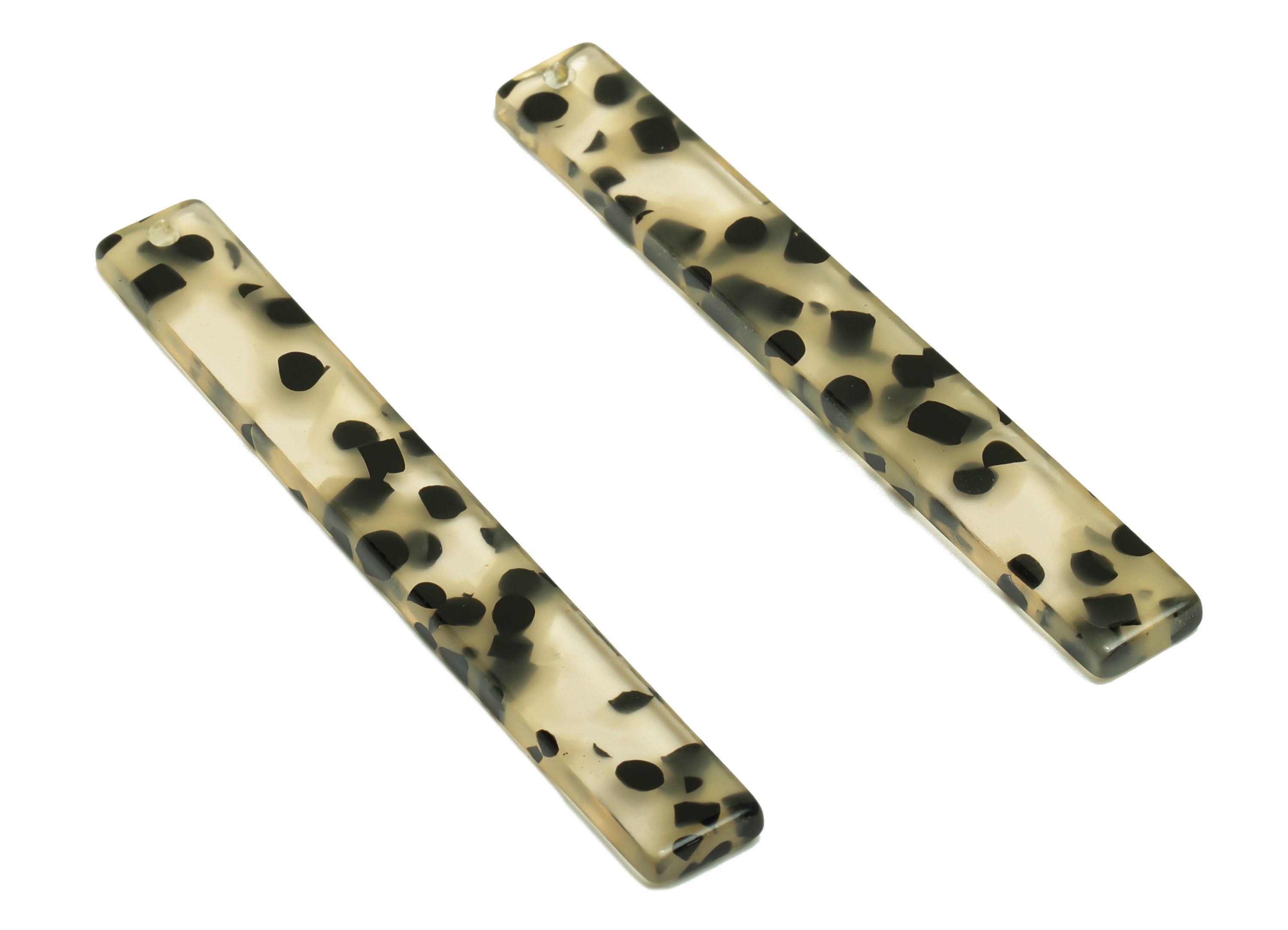 Acetate Stick Charms - Bar Earrings and Pendant - Frog Eggs Charm - Jewelry Supplies - Color Code: A701 - 59x7.8x2.56mm - AC2622-A701 - DOMEDBAZAAR