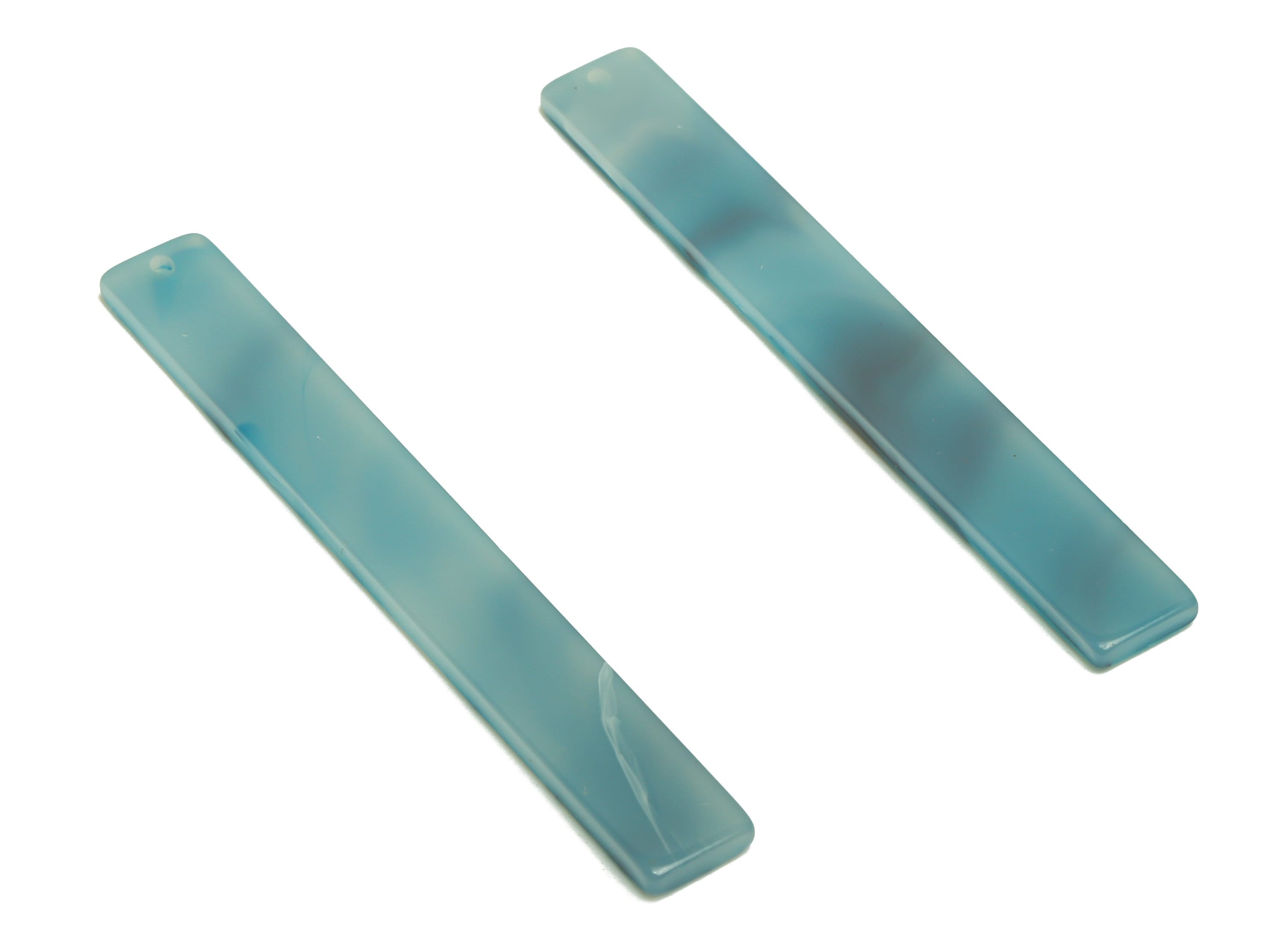 Acrylic Stick Charms - Bar Earrings and Pendant - Blue Charm - Jewelry Supplies - Color Code: A719 - 59x7.8x2.56mm - AC2622-A719 - DOMEDBAZAAR