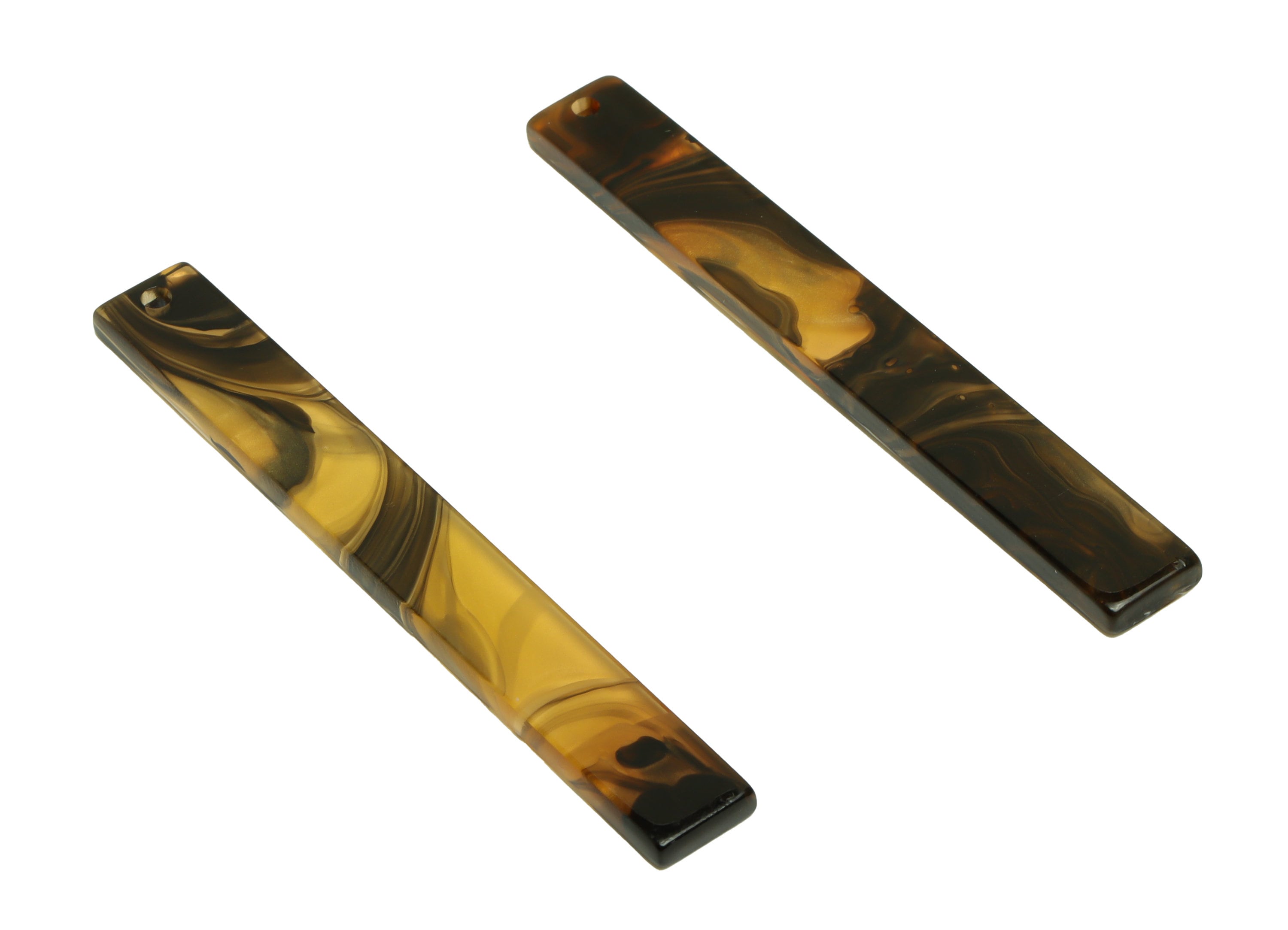 Acrylic Stick Charms - Bar Earrings and Pendant - Coffee Color Earring Charm - Jewelry Supplies - Color Code: A931 - 59x7.8x2.56mm - AC2622 - DOMEDBAZAAR
