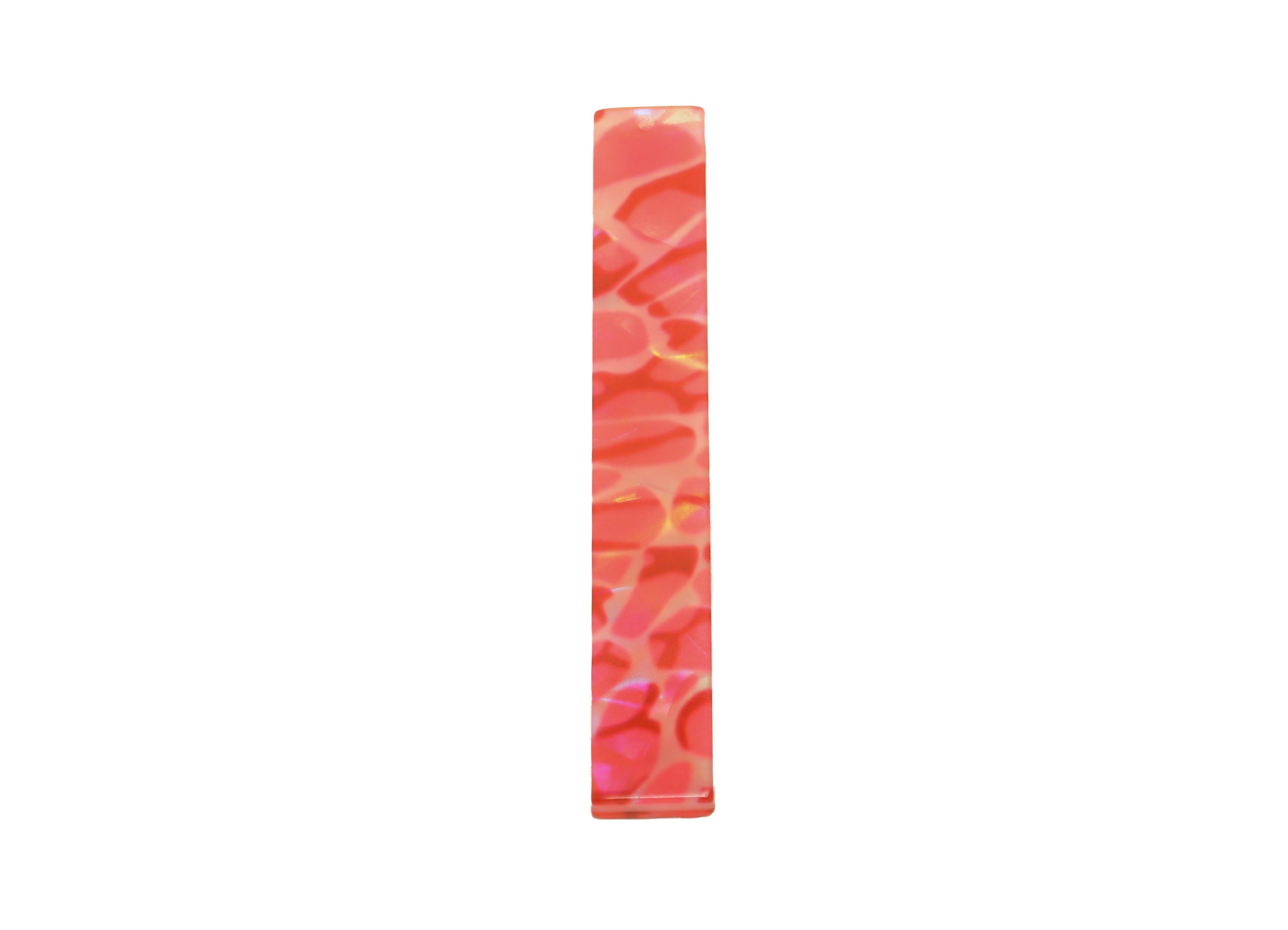 Acrylic Stick Charms - Bar Earrings and Pendant - Pink Leopard Print Charm - Jewelry Supplies - Color Code: A987 - 59x7.8x2.56mm - AC2622 - DOMEDBAZAAR