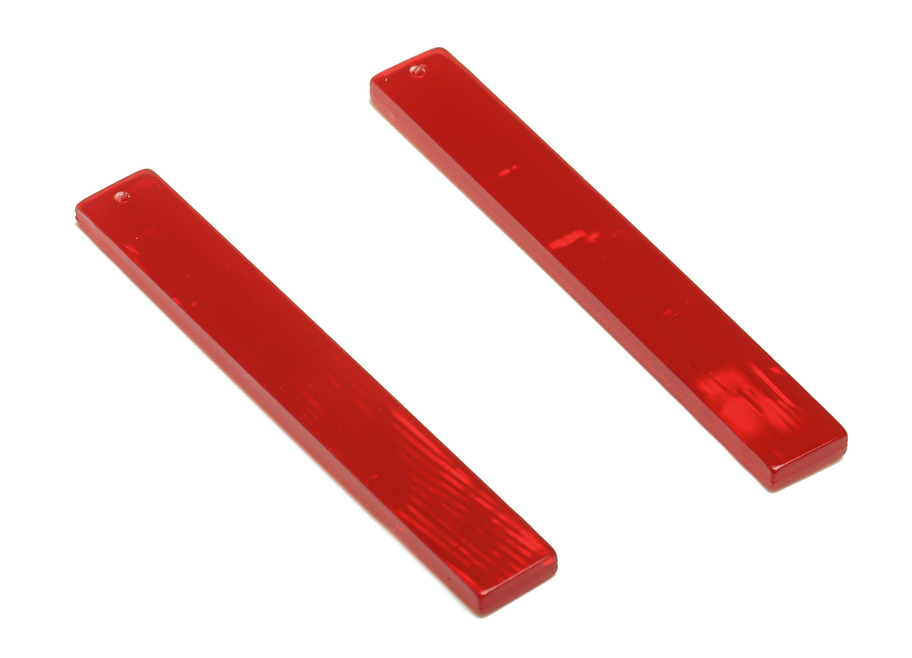 PVC Stick Charms - Bar Earrings and Pendant - Red Earring Charm - Jewelry Supplies - Color Code: A900 - 59x7.8x2.56mm - AC2622-A900 - DOMEDBAZAAR