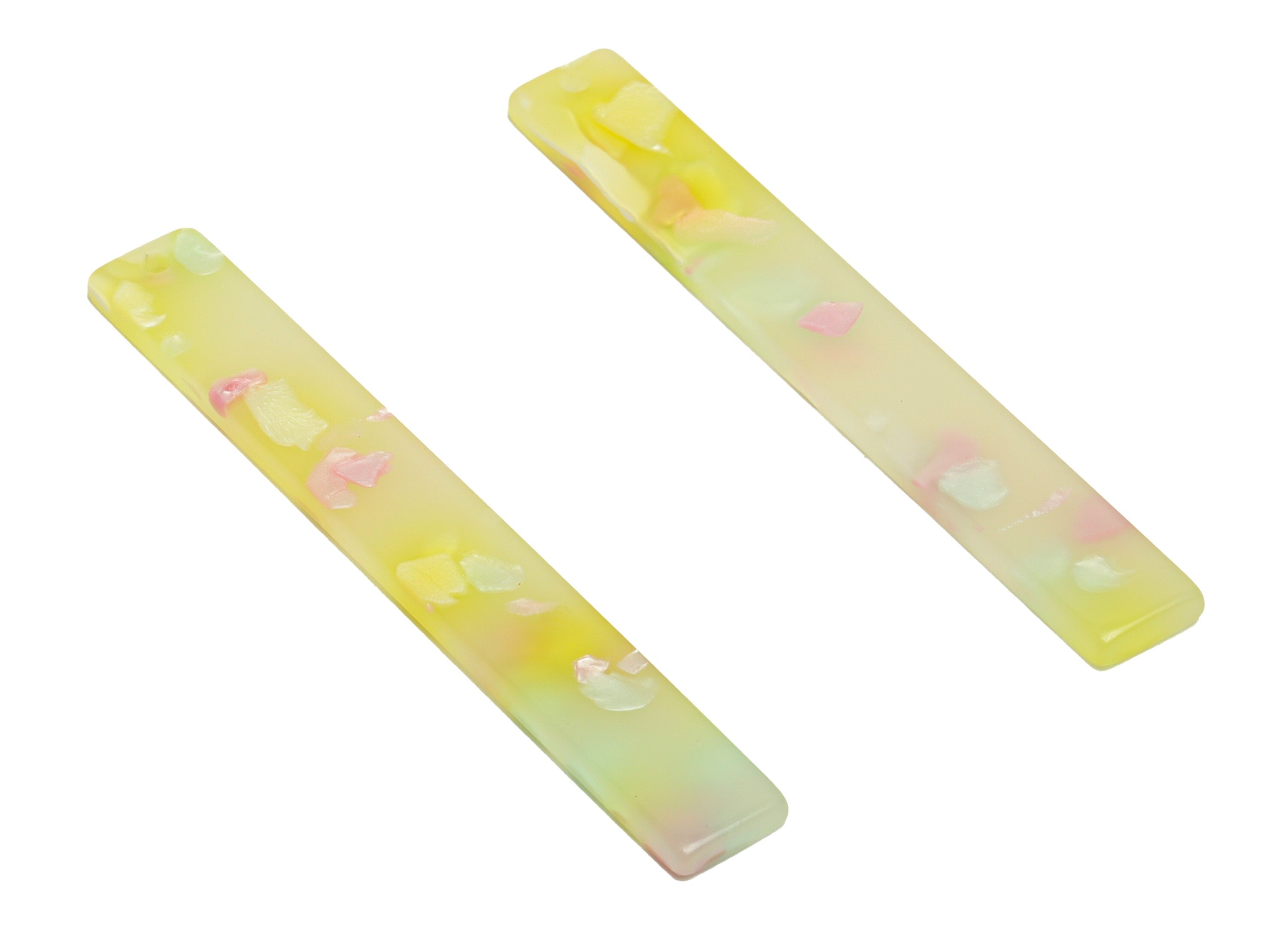 Acrylic Stick Charms - Bar Earrings and Pendant - Rainbow Earring Charm - Jewelry Supplies - Color Code: A596 - 59x7.8x2.56mm - AC2622-A596 - DOMEDBAZAAR