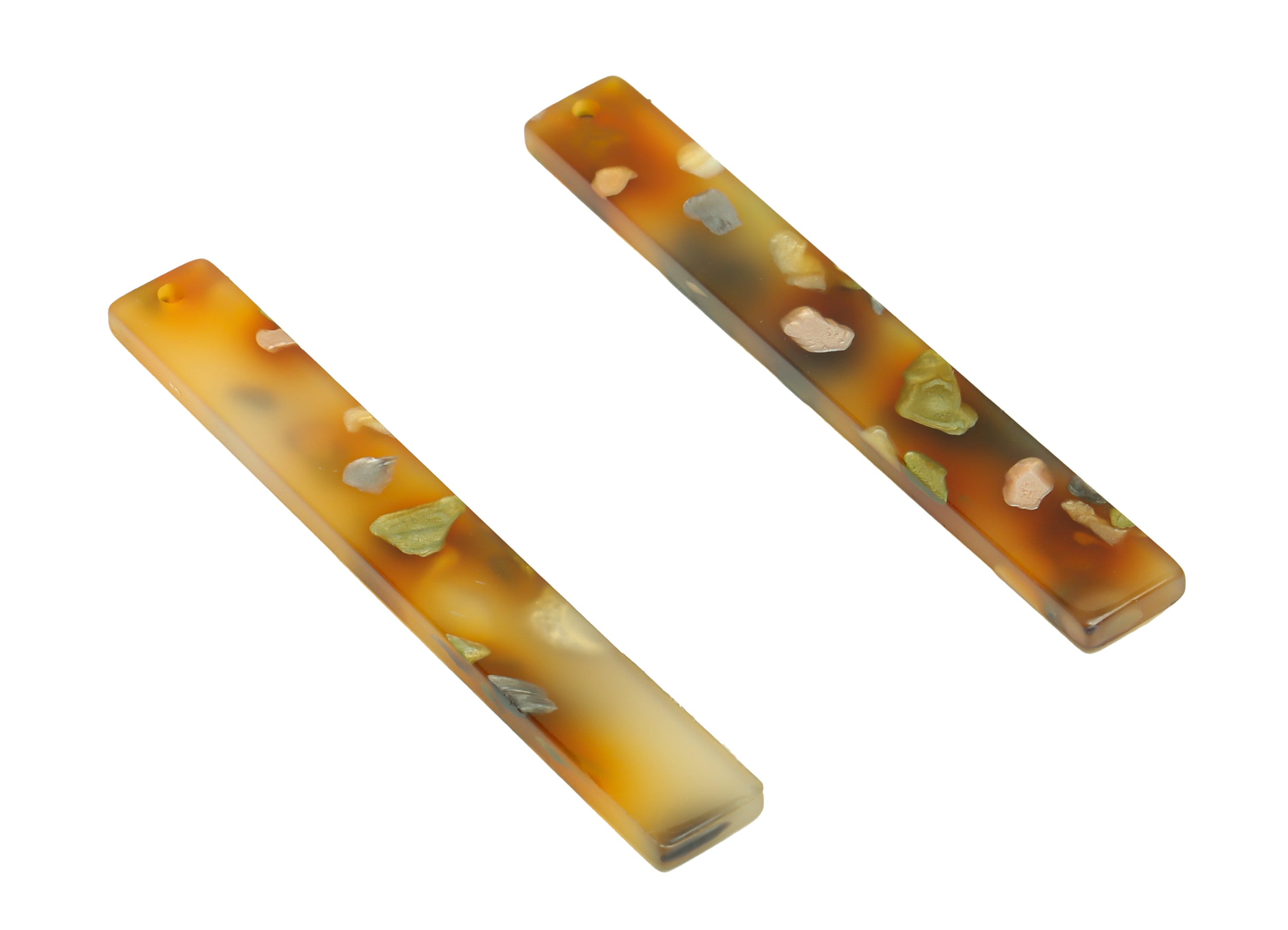 Acrylic Stick Charms - Bar Earrings and Pendant - Rainbow Earring Charm - Jewelry Supplies - Color Code: A607 - 59x7.8x2.5mm - AC2622-A607 - DOMEDBAZAAR