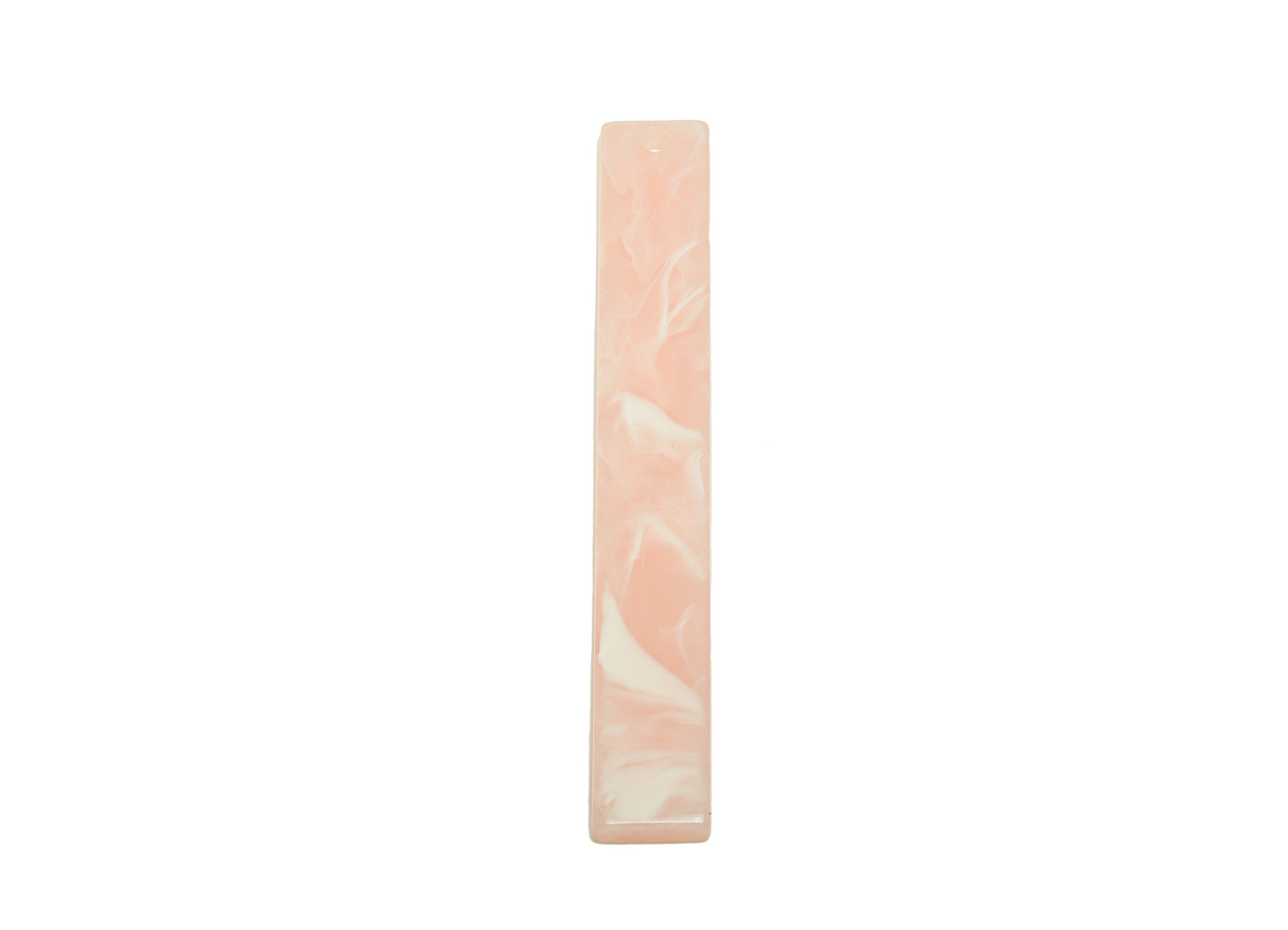 Acrylic Stick Charms - Bar Earrings and Pendant - Pink & White Earring Charm - Jewelry Supplies - Color Code: A933 - 59x7.8x2.5mm - AC2622 - DOMEDBAZAAR
