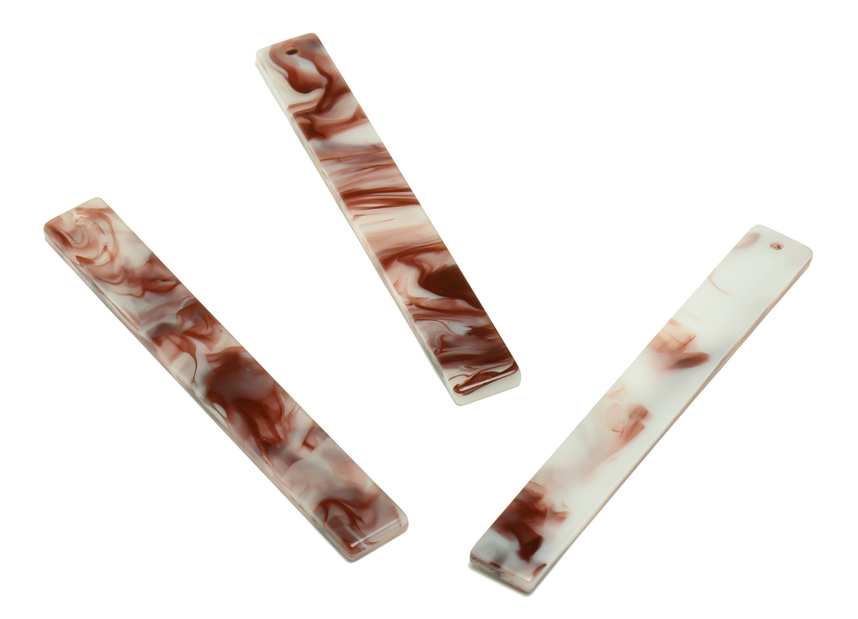 Acrylic Stick Charms - Bar Earrings and Pendant - Rainbow Earring Charm - Jewelry Supplies - Color Code: A999 - 59x7.8x2.5mm - AC2622-A999 - DOMEDBAZAAR