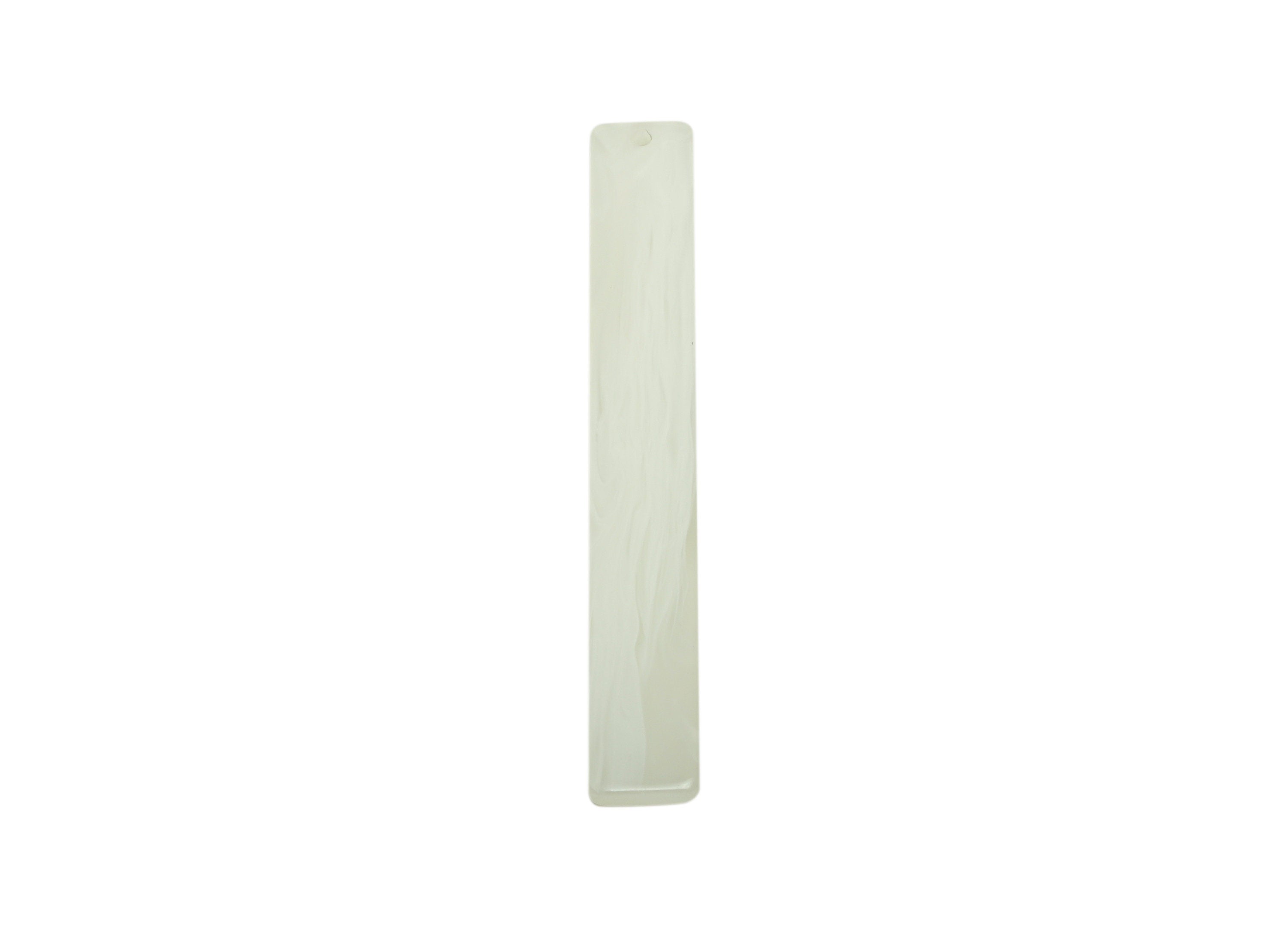 Acrylic Stick Charms - Bar Earrings and Pendant - White Earring Charm - Jewelry Supplies - Color Code: A520 - 59x7.8x2.5mm - AC2622-A520 - DOMEDBAZAAR