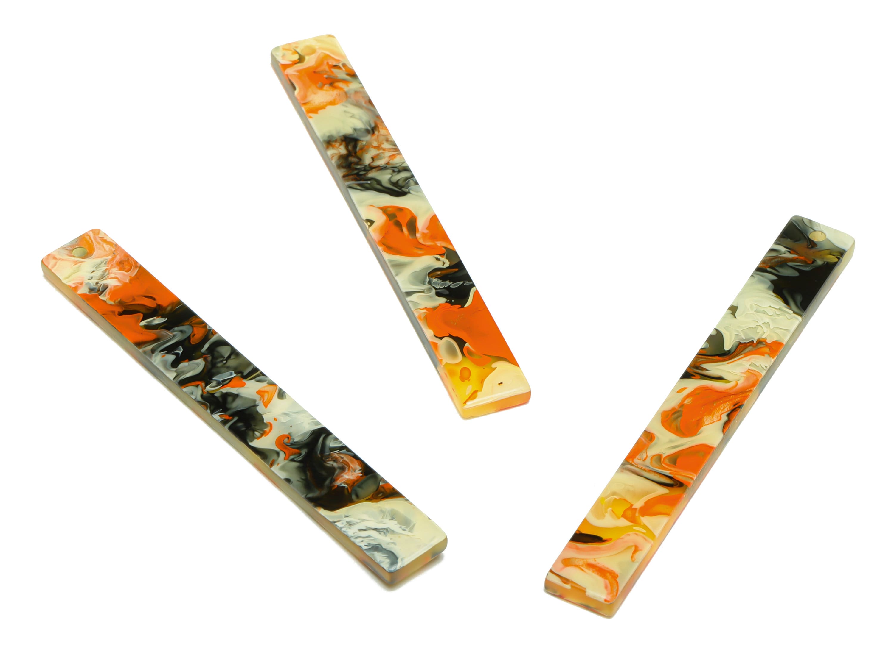 Acrylic Stick Charms - Bar Earrings and Pendant - Rainbow Earring Charm - Jewelry Supplies - Color Code: A985 - 59x7.8x2.5mm - AC2622-A985 - DOMEDBAZAAR