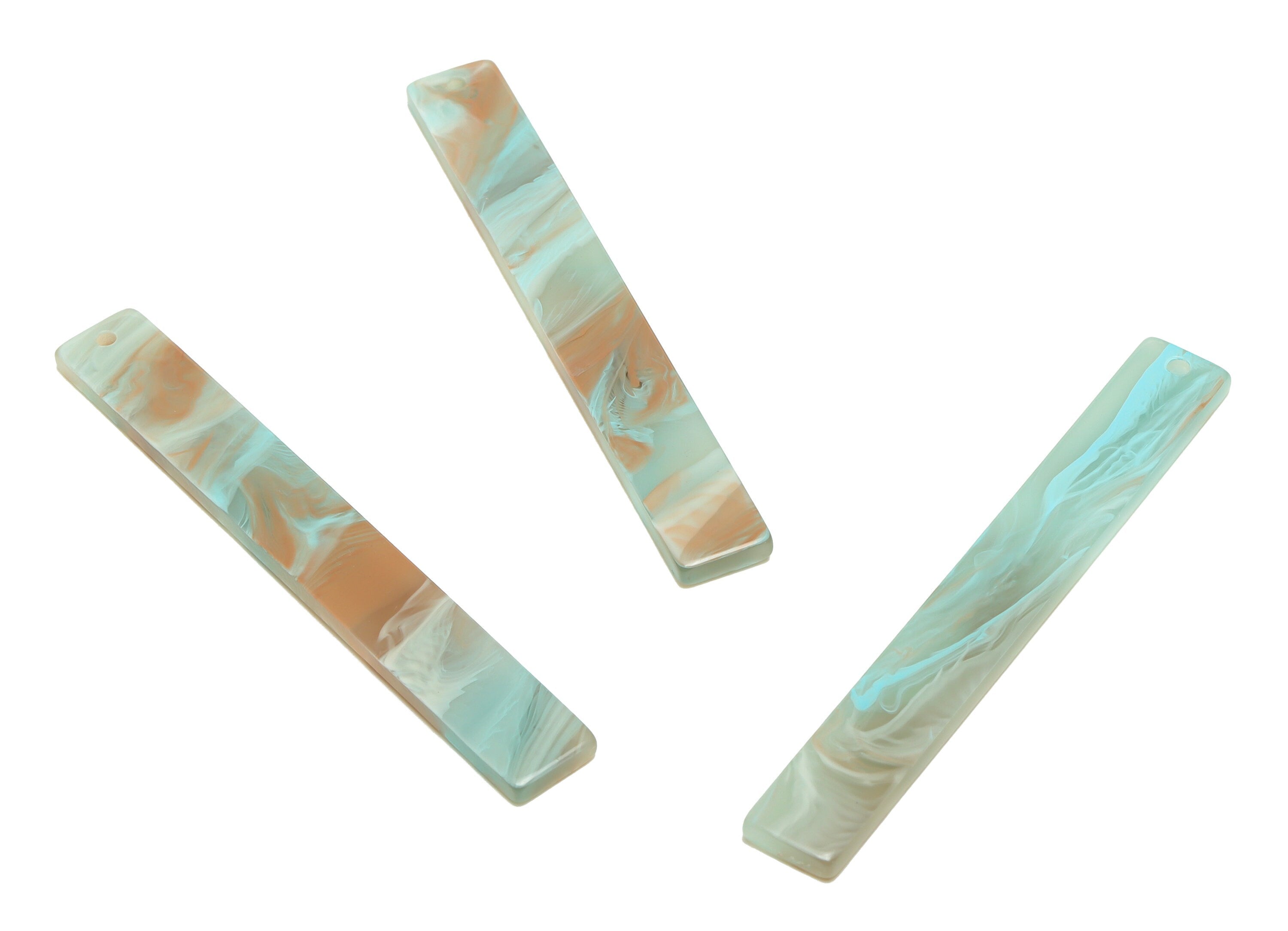 Acrylic Stick Charms - Bar Earrings and Pendant - Rainbow Earring Charm - Jewelry Supplies - Color Code: A951 - 59x7.8x2.5mm - AC2622-A951 - DOMEDBAZAAR
