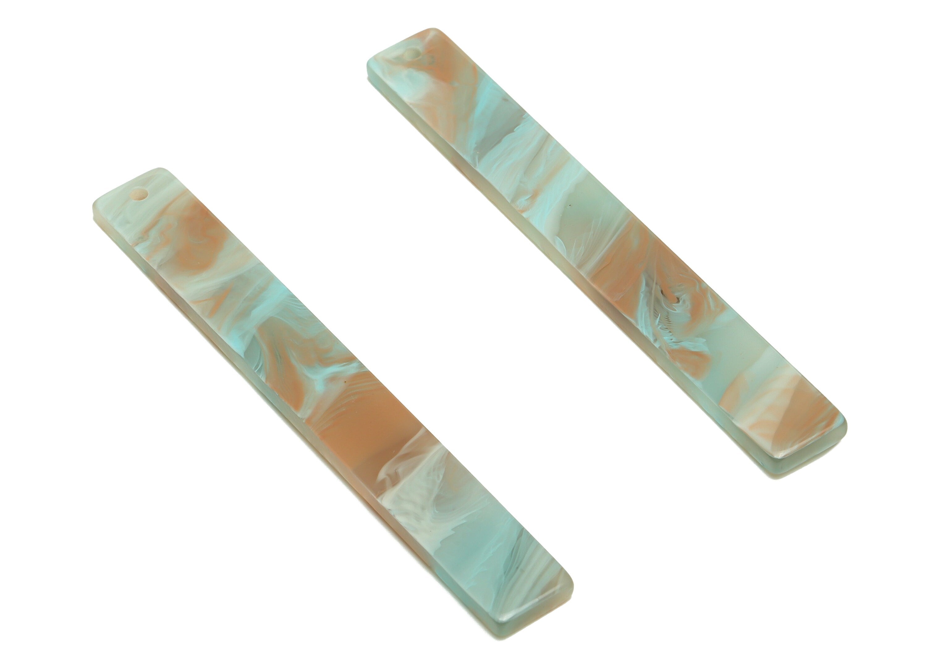 Acrylic Stick Charms - Bar Earrings and Pendant - Rainbow Earring Charm - Jewelry Supplies - Color Code: A951 - 59x7.8x2.5mm - AC2622-A951 - DOMEDBAZAAR