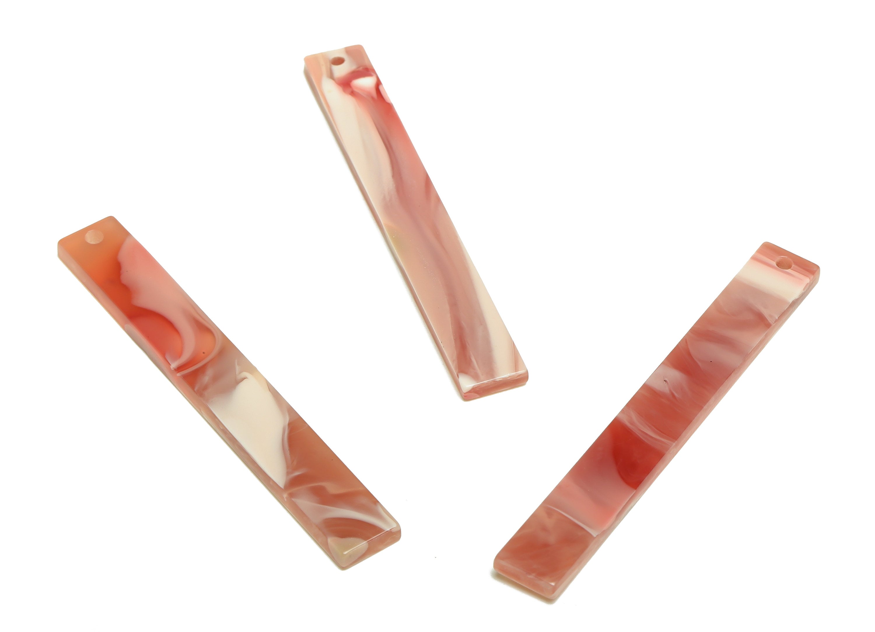 Acrylic Stick Charms - Bar Earrings and Pendant - Rainbow Earring Charm - Jewelry Supplies - Color Code: A945 - 59x7.8x2.5mm - AC2622-A945 - DOMEDBAZAAR