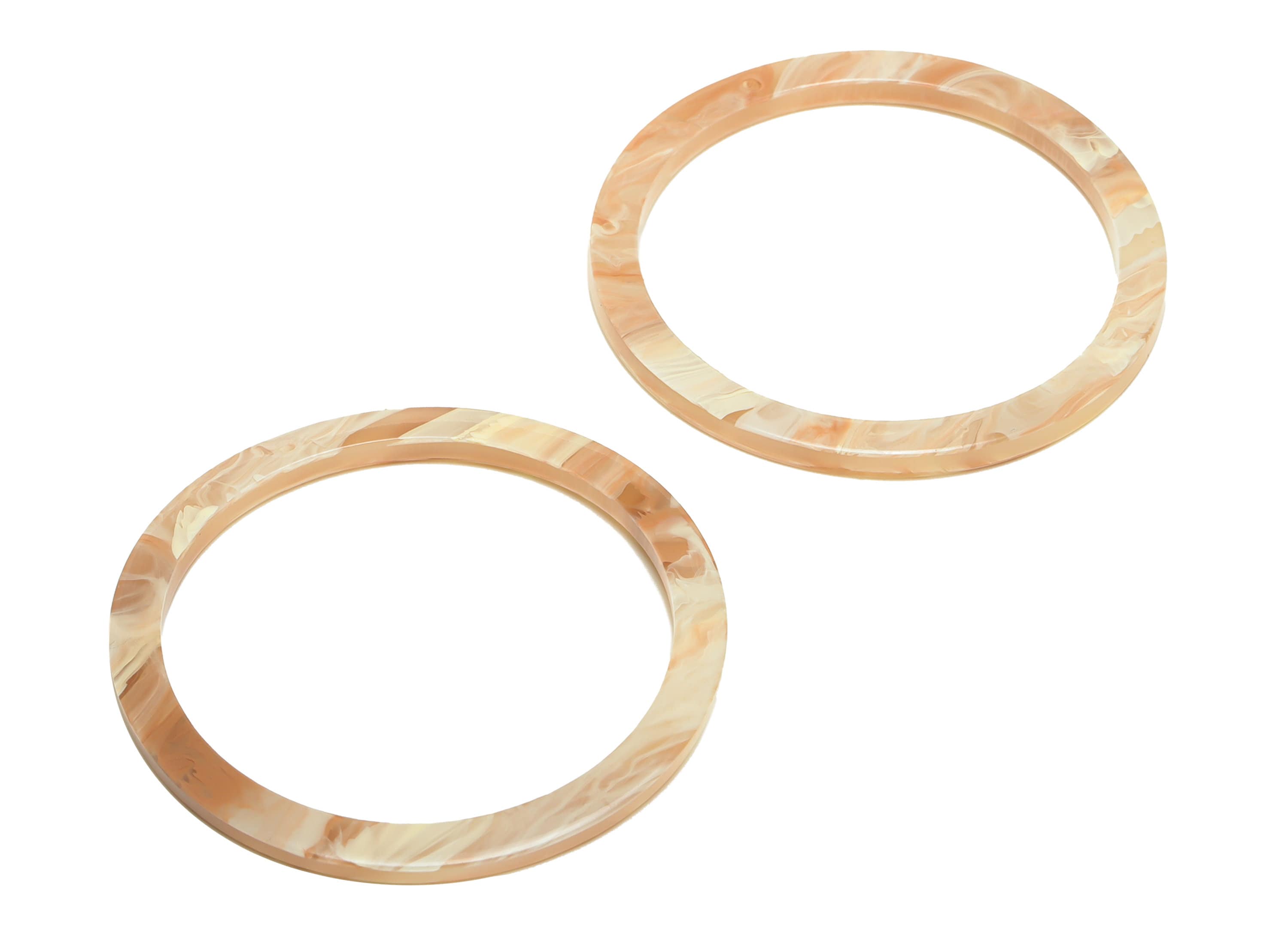 Acrylic Hoop Earrings Charms - Circle Pendant - Rainbow Earring Findings - Jewelry Supplies - Color Code:A961 - 44x44.3x2mm -AC2620-A961 - DOMEDBAZAAR