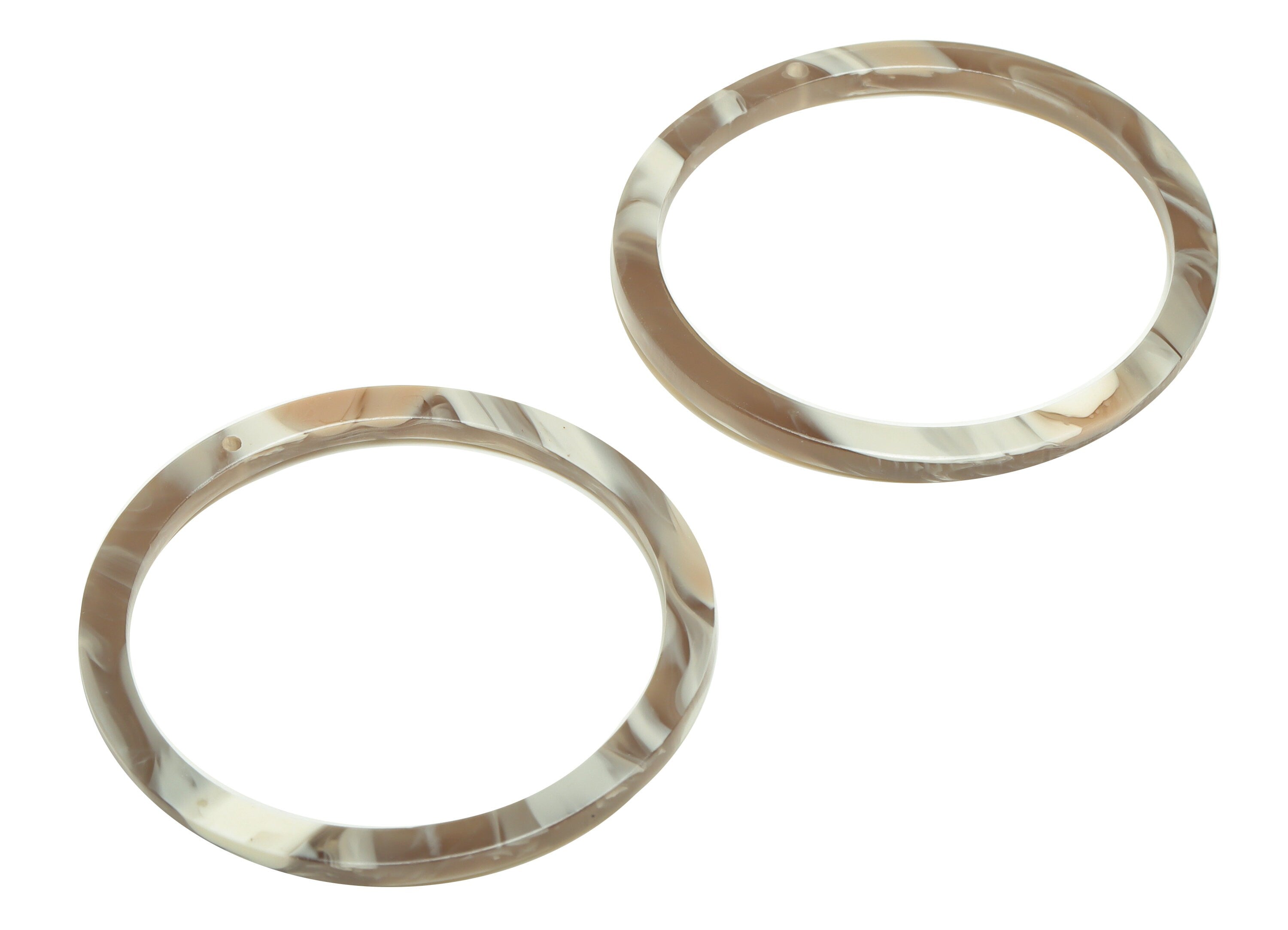 Acrylic Hoop Earrings Charms - Circle Pendant - Rainbow Earring Findings - Jewelry Supplies - Color Code:A944 - 44x44.3x2mm -AC2620-A944 - DOMEDBAZAAR