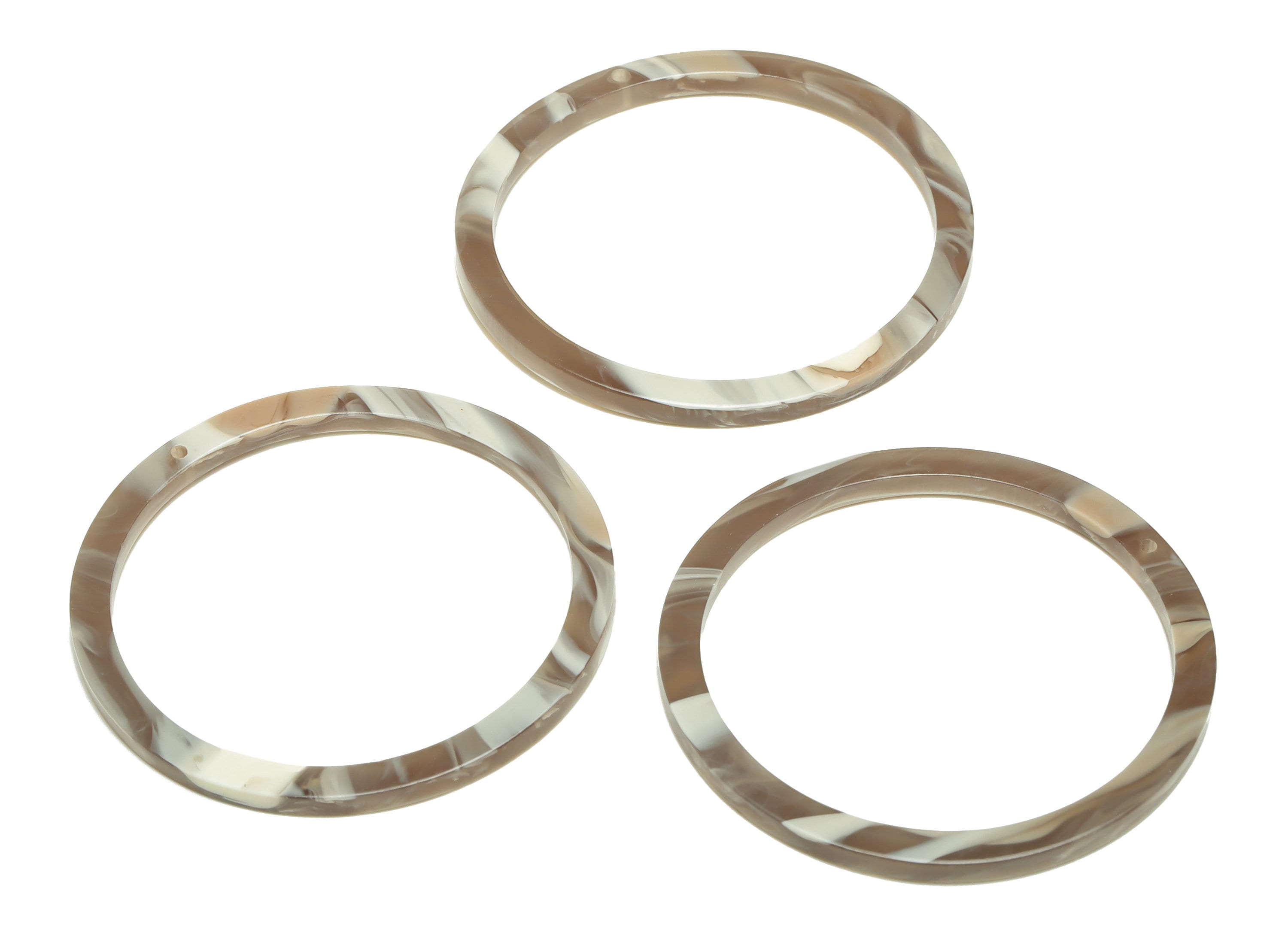 Acrylic Hoop Earrings Charms - Circle Pendant - Rainbow Earring Findings - Jewelry Supplies - Color Code:A944 - 44x44.3x2mm -AC2620-A944 - DOMEDBAZAAR