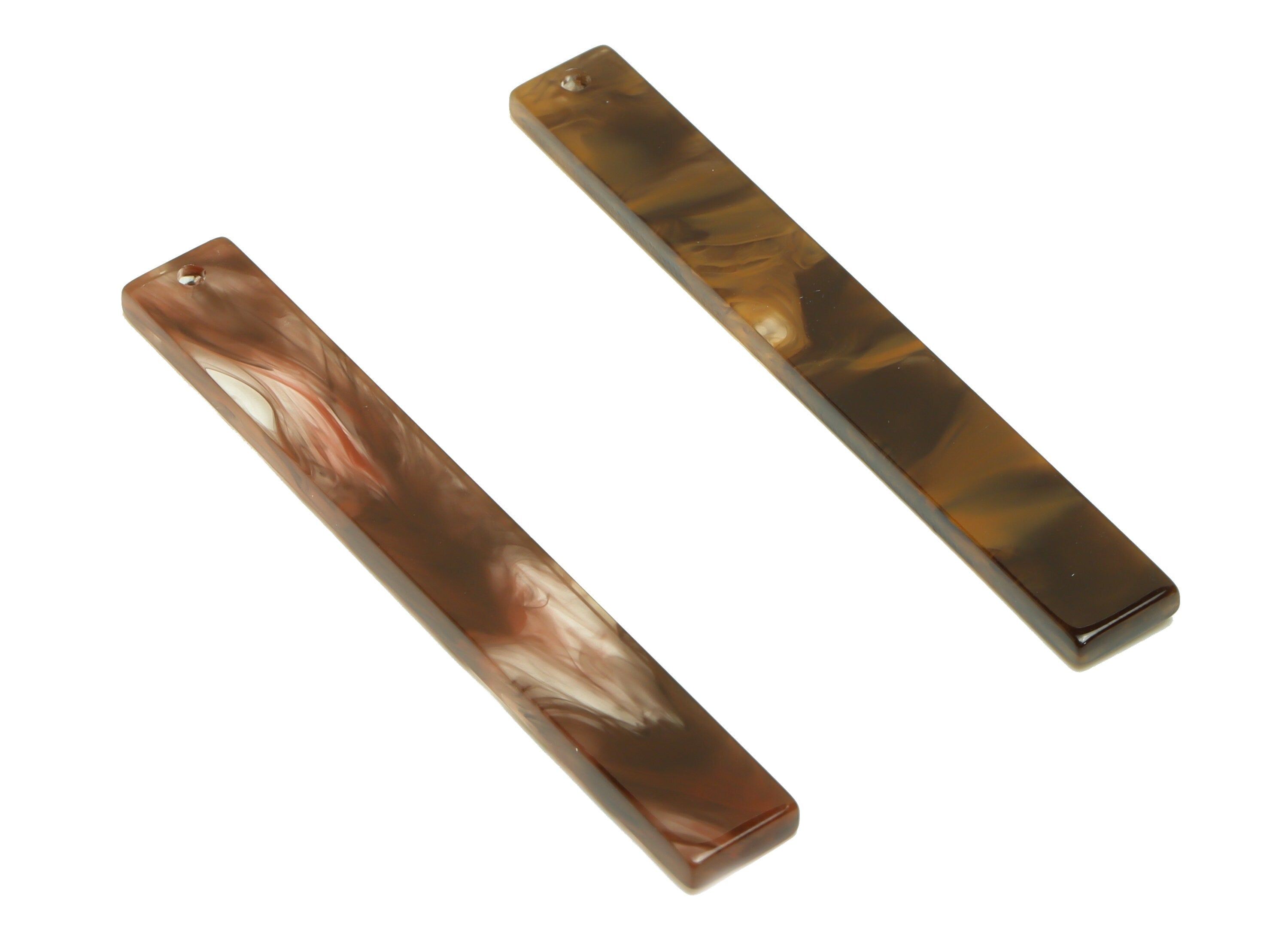 Acrylic Stick Charms - Bar Earrings and Pendant - coffee Earring Charm - Jewelry Supplies - Color Code: A959 - 59x7.8x2.5mm - AC2622-A959 - DOMEDBAZAAR
