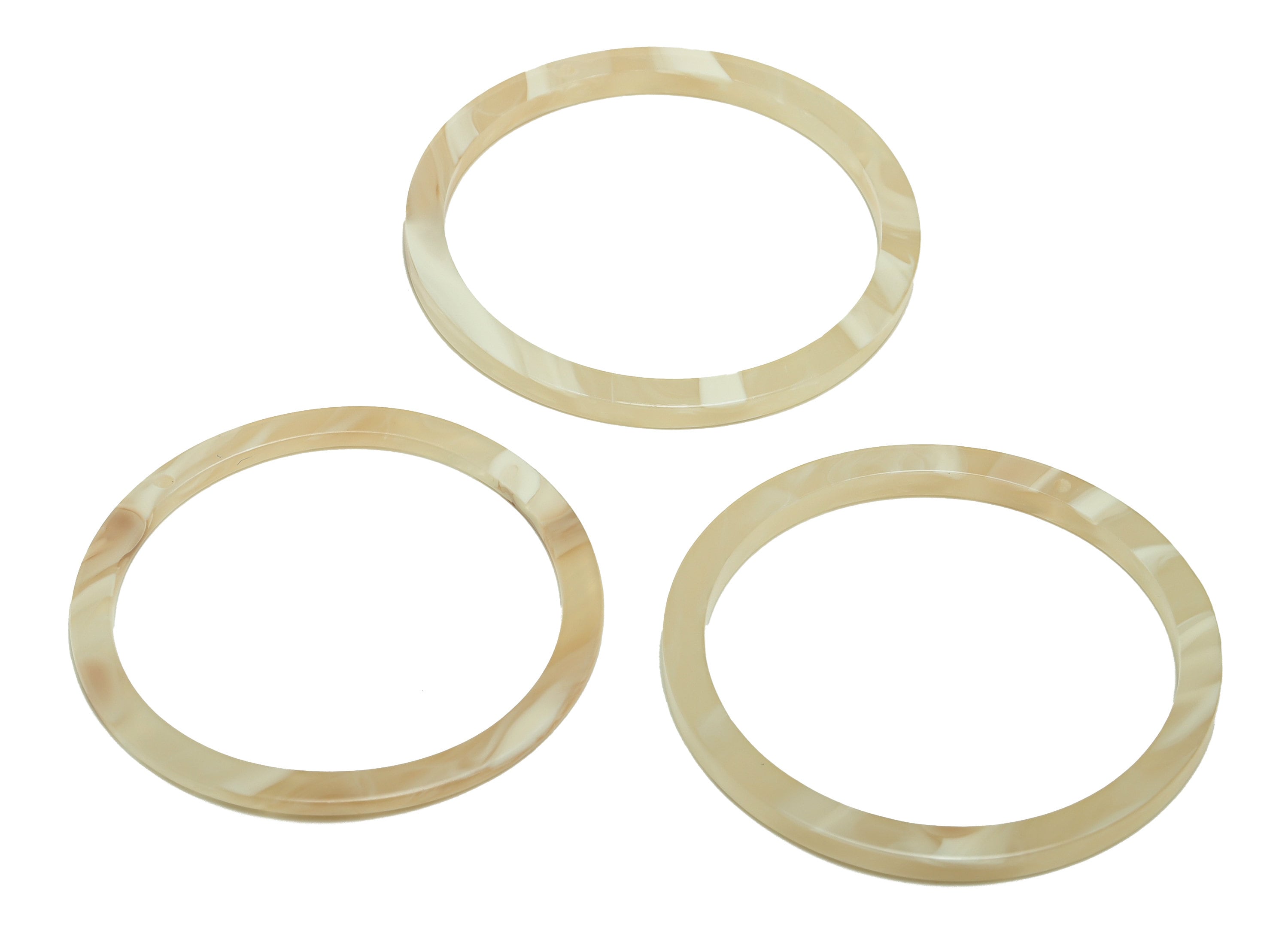 Acrylic Hoop Earrings Charms - Circle Pendant - Rainbow Earring Findings - Jewelry Supplies - Color Code:A966 - 44x44.3x2mm -AC2620-A966 - DOMEDBAZAAR