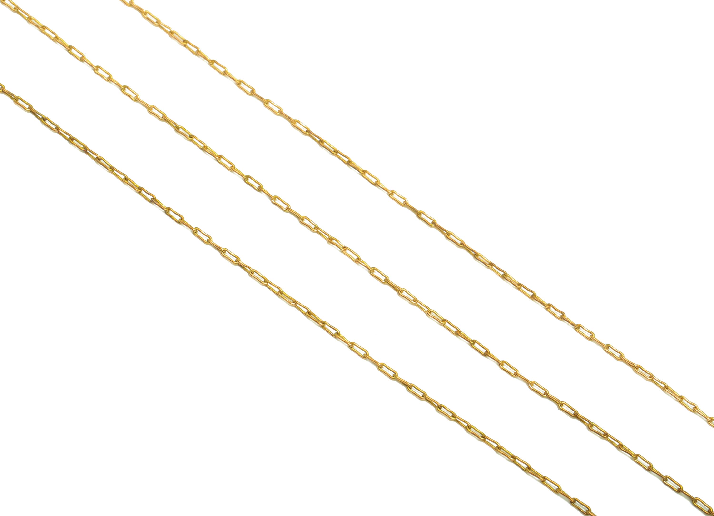 Tiny Cable Chain - Copper Color Brass Chain - Brass Mini Cable Chain - Soldered Chain - 2.4 x 0.8x 0.13mm -  CC1137 - DOMEDBAZAAR