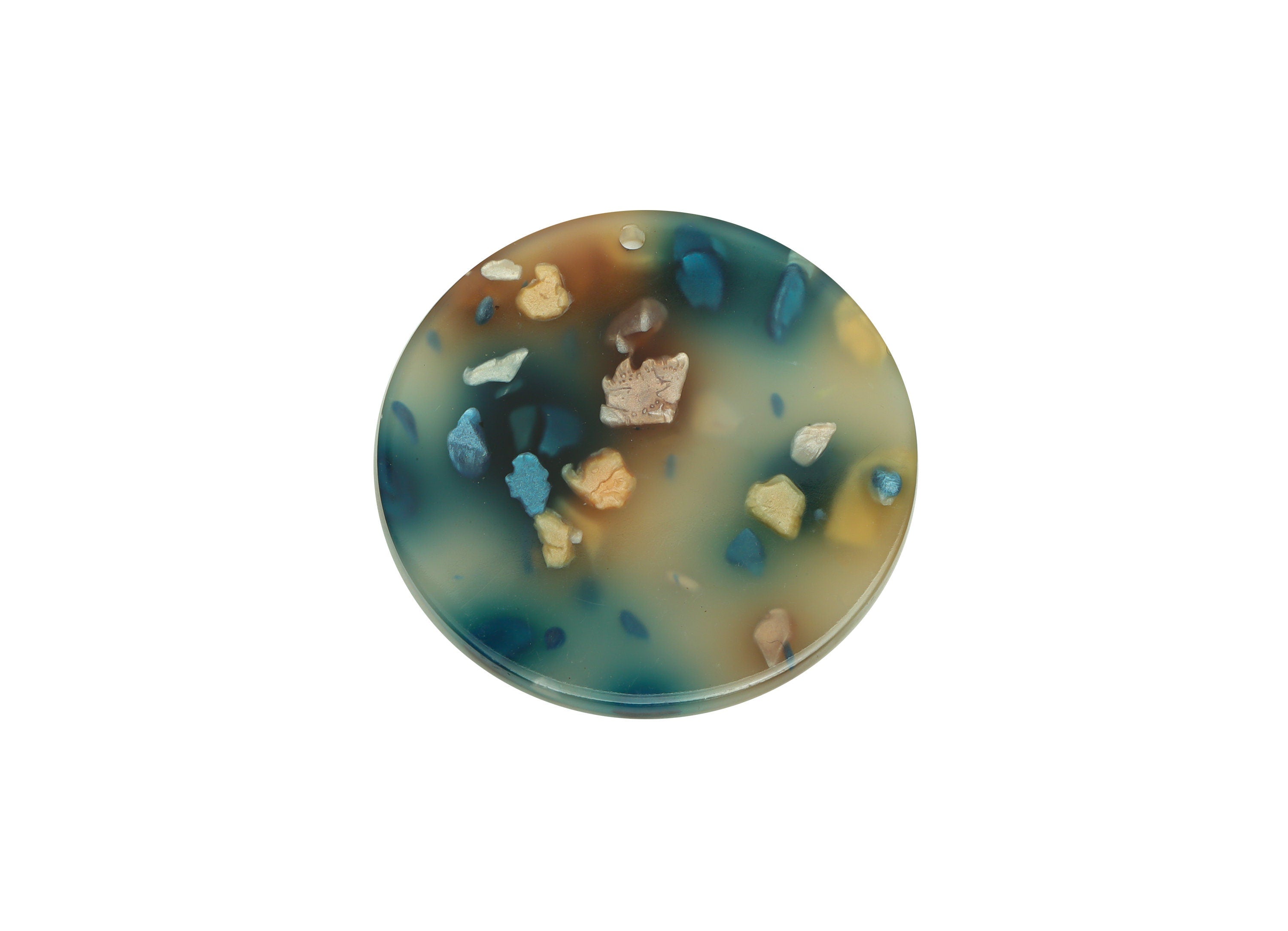 Acrylic Round Charms - Circle Earrings and Pendant - Geometry Earring Findings - Jewelry Supplies - Color Code:A600 - 35x35x3mm -AC2621-A600 - DOMEDBAZAAR