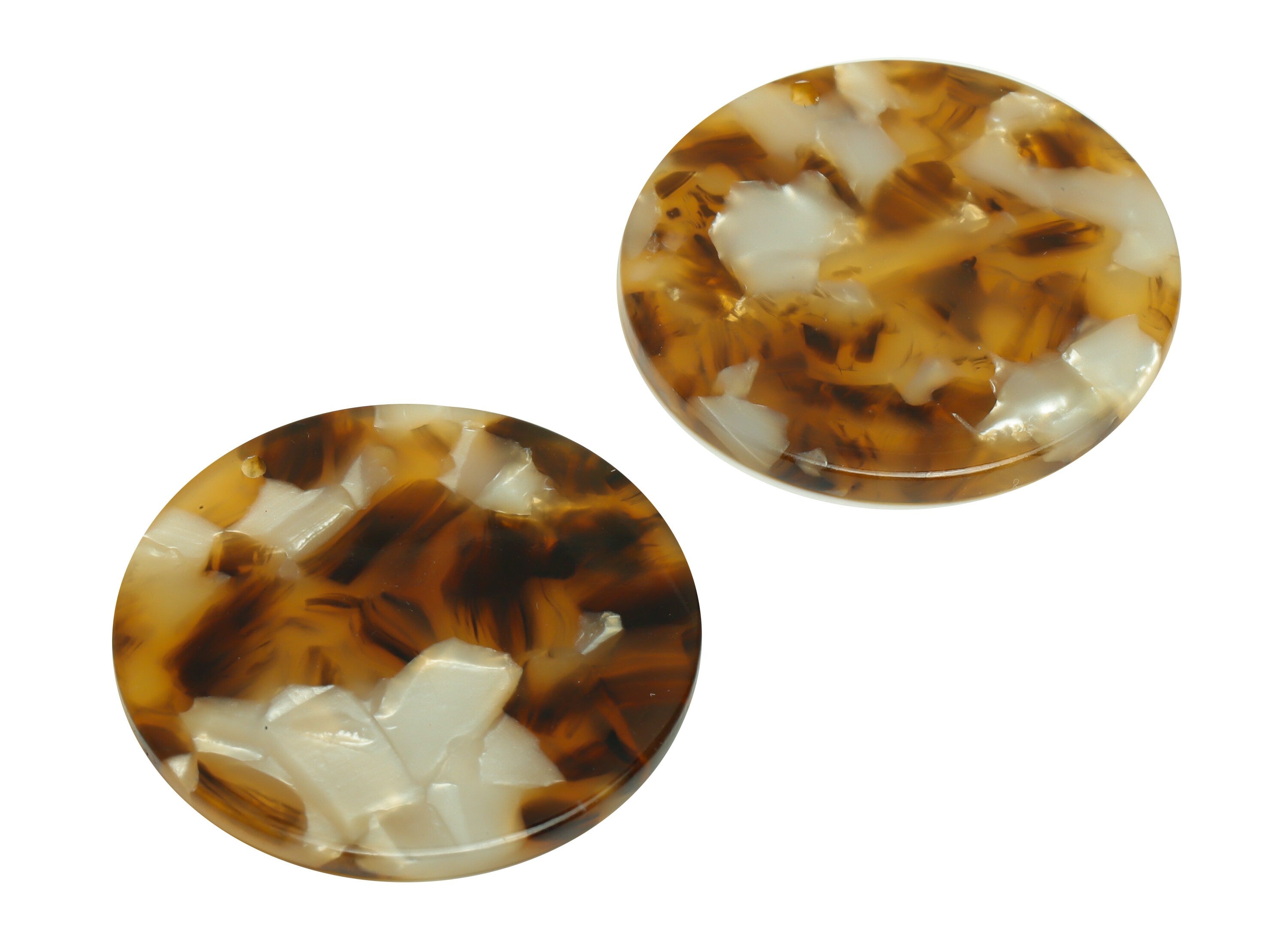 Acetate Round Charms - Circle Earrings and Pendant - Geometry Earring Findings - Jewelry Supplies - Color Code:A351 - 35x35x3mm -AC2621-A351 - DOMEDBAZAAR