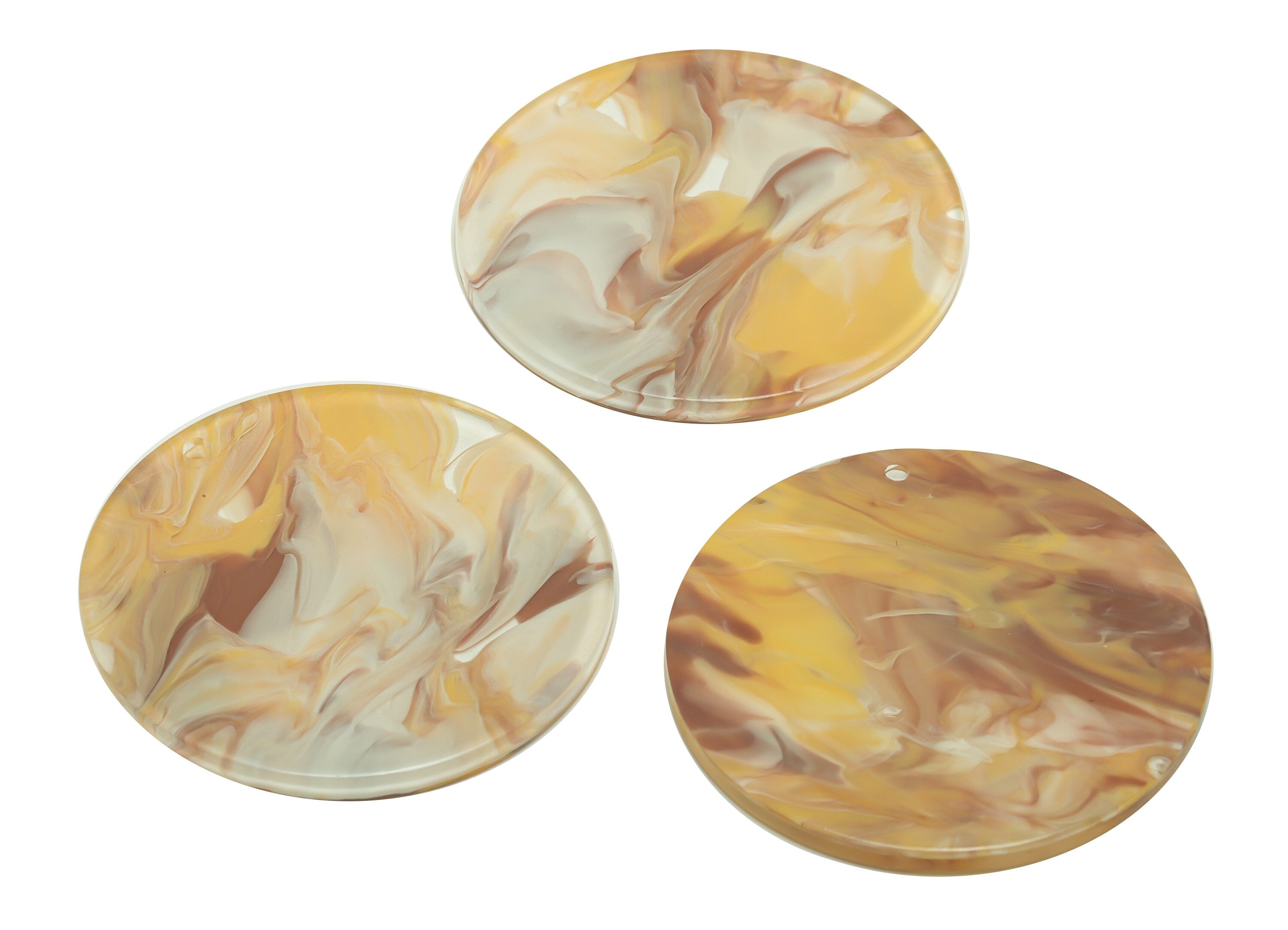 Acrylic Round Charms - Circle Earrings and Pendant - Geometry Earring Findings - Jewelry Supplies - Color Code:A983- 35x35x3mm -AC2621-A983 - DOMEDBAZAAR