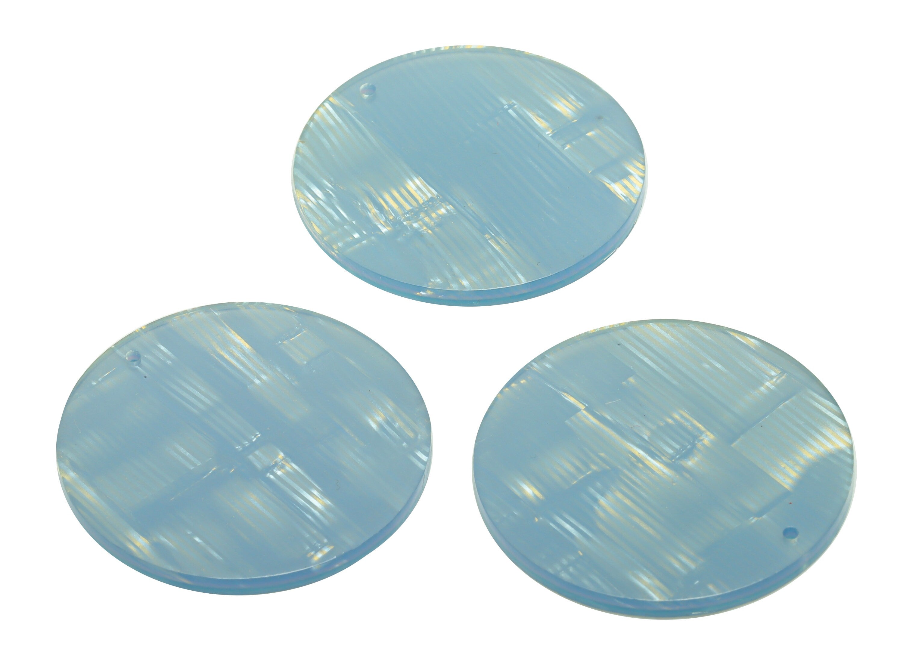 PVC Round Charms - Circle Earrings and Pendant - PVC Earring Findings - Jewelry Supplies - Color Code:A984 - 35x35x3mm -AC2621-A984 - DOMEDBAZAAR