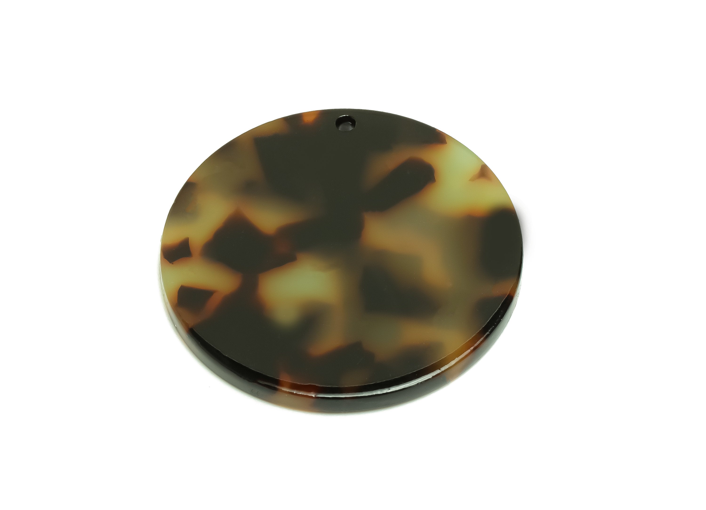 Acetate Round Charms - Circle Earrings and Pendant - Rainbow Earring Findings - Jewelry Supplies - Color Code:A989 - 35x35x3mm -AC2621 - DOMEDBAZAAR
