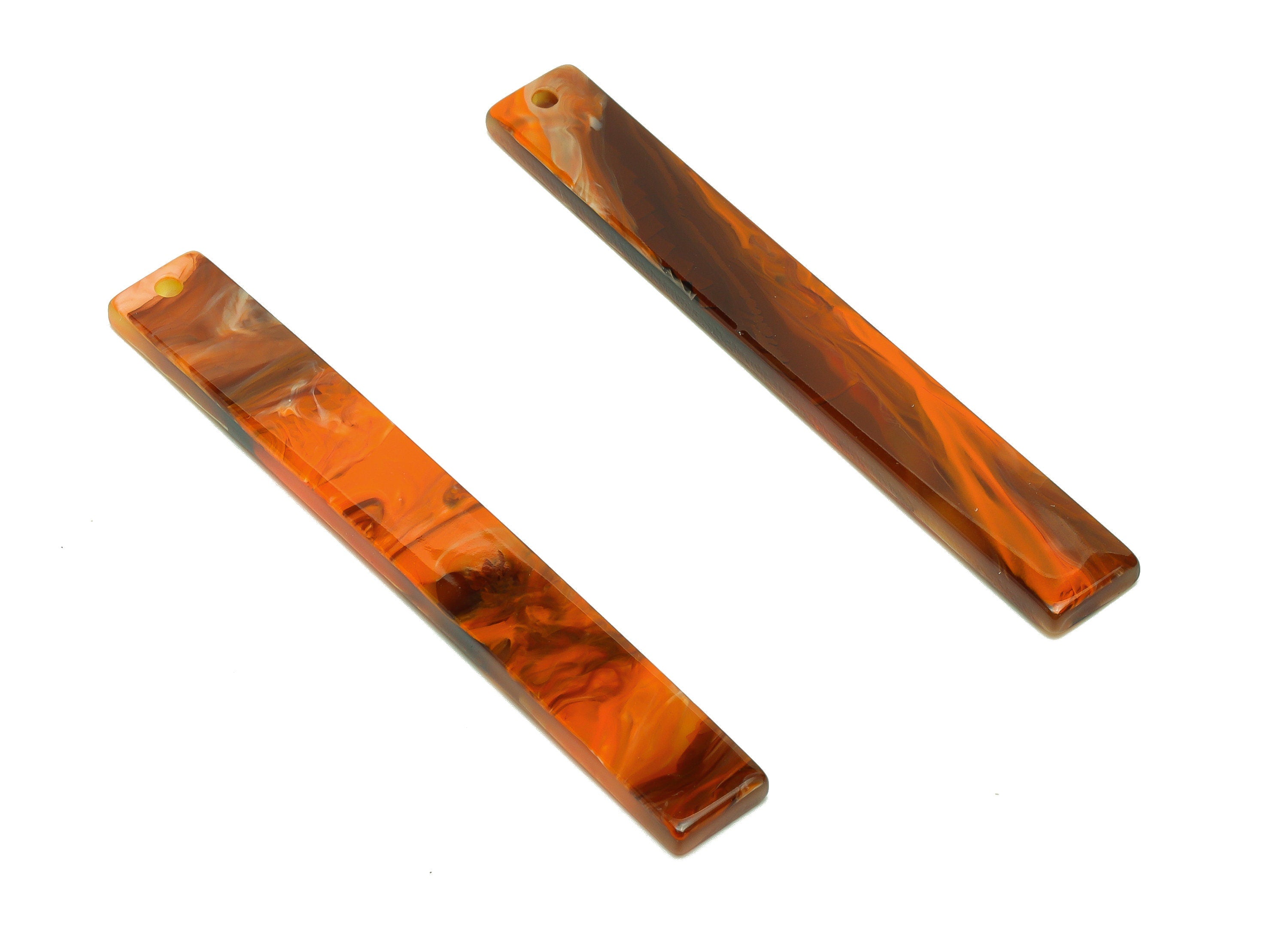 Acrylic Stick Charms - Bar Earrings and Pendant - Rainbow Earring Charm - Jewelry Supplies - Color Code: A937 - 59x7.8x2.56mm - AC2622-A937 - DOMEDBAZAAR