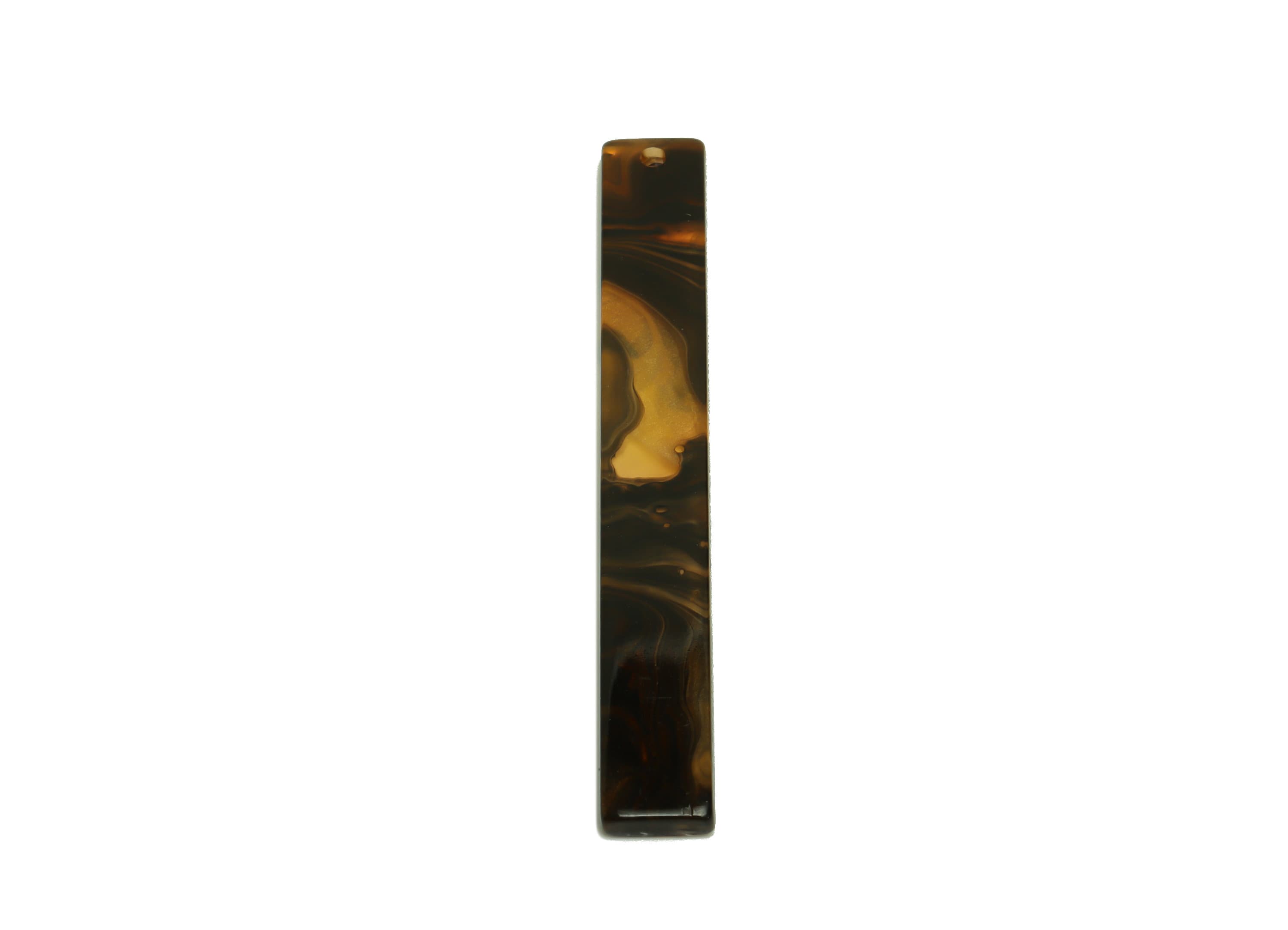 Acrylic Stick Charms - Bar Earrings and Pendant - Coffee Color Earring Charm - Jewelry Supplies - Color Code: A931 - 59x7.8x2.56mm - AC2622 - DOMEDBAZAAR