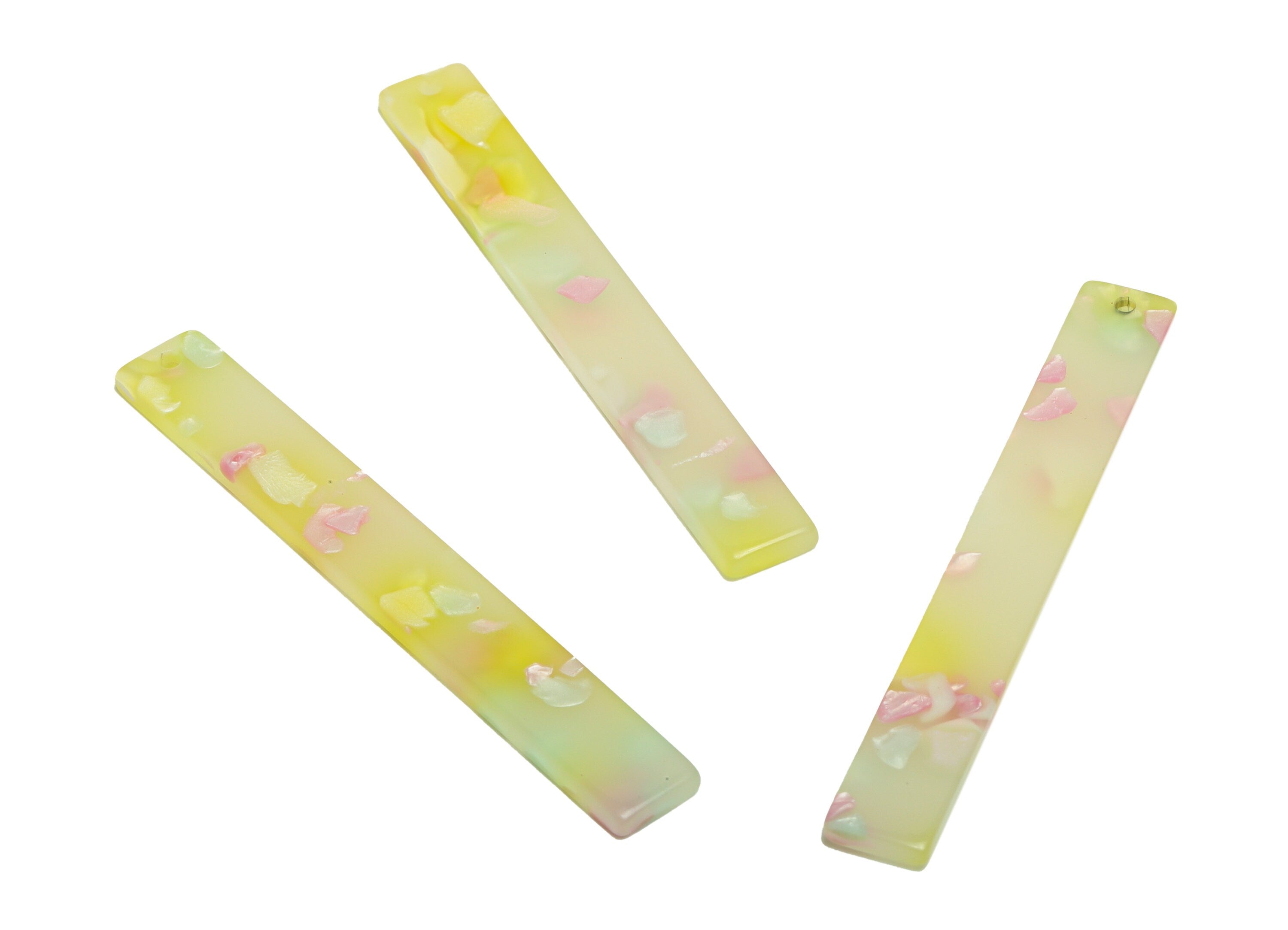 Acrylic Stick Charms - Bar Earrings and Pendant - Rainbow Earring Charm - Jewelry Supplies - Color Code: A596 - 59x7.8x2.56mm - AC2622-A596 - DOMEDBAZAAR