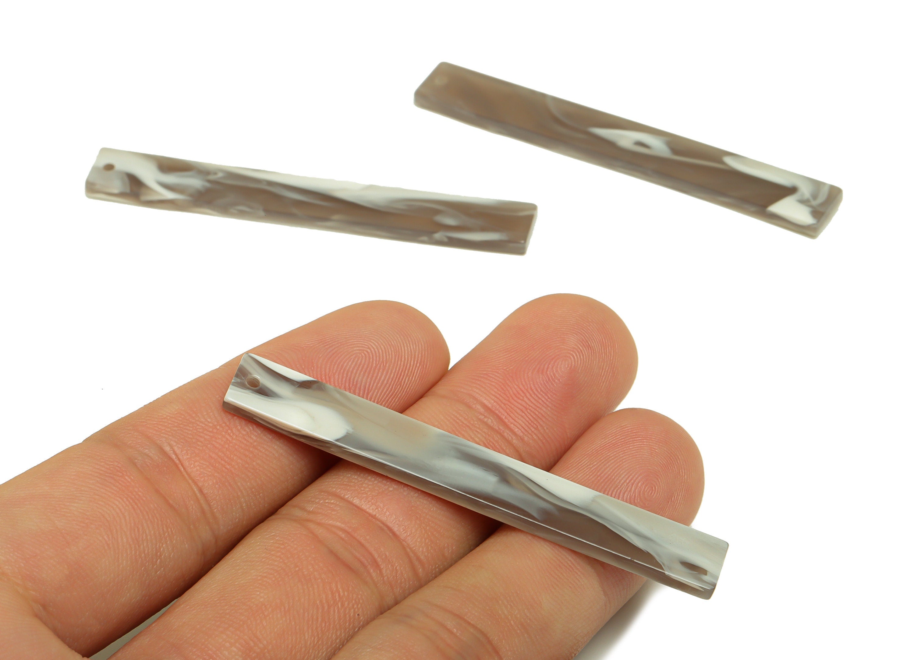 Acrylic Stick Charms - Bar Earrings and Pendant - Smoke Earring Charm - Jewelry Supplies - Color Code: A944 - 59x7.8x2.56mm - AC2622-A944 - DOMEDBAZAAR
