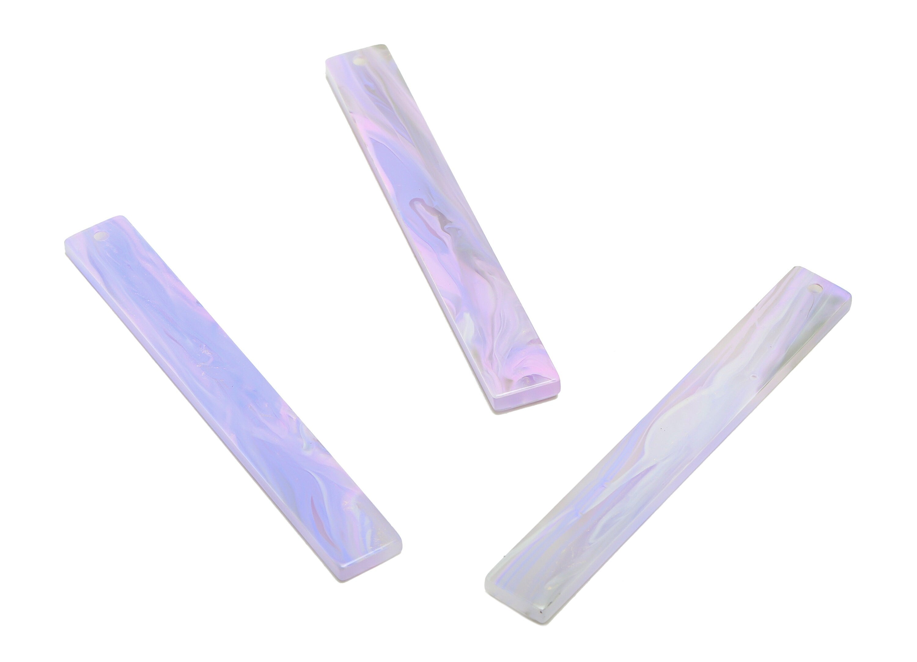 Acrylic Stick Charms - Bar Earrings and Pendant - Light Purple Earring Charm - Jewelry Supplies - Color Code: A996 - 59x7x2mm - AC2622-A996 - DOMEDBAZAAR