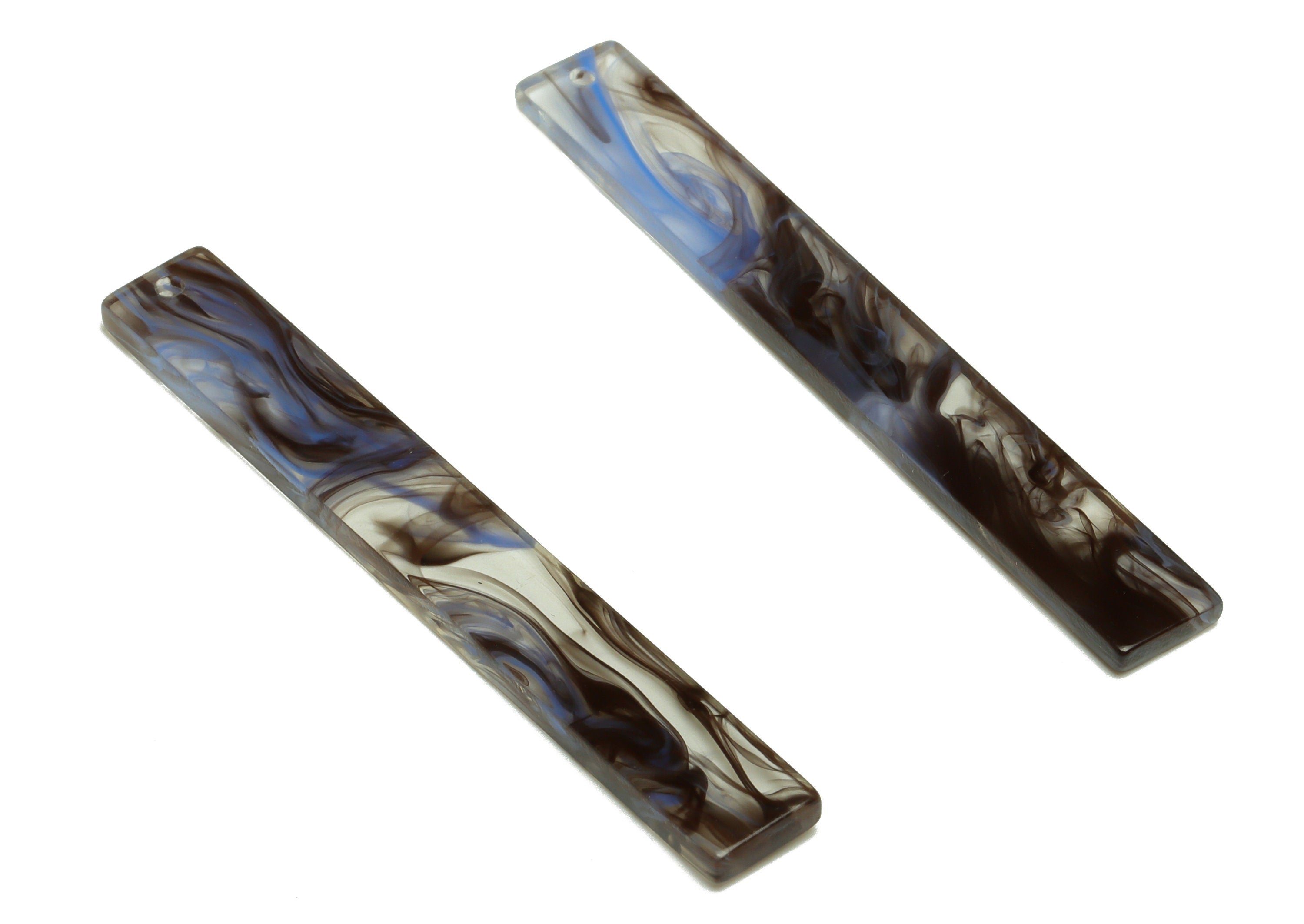Acrylic Stick Charms - Bar Earrings and Pendant - Rainbow Earring Charm - Jewelry Supplies - Color Code: A1001 - 59x7.8x2.5mm - AC2622-A1001 - DOMEDBAZAAR