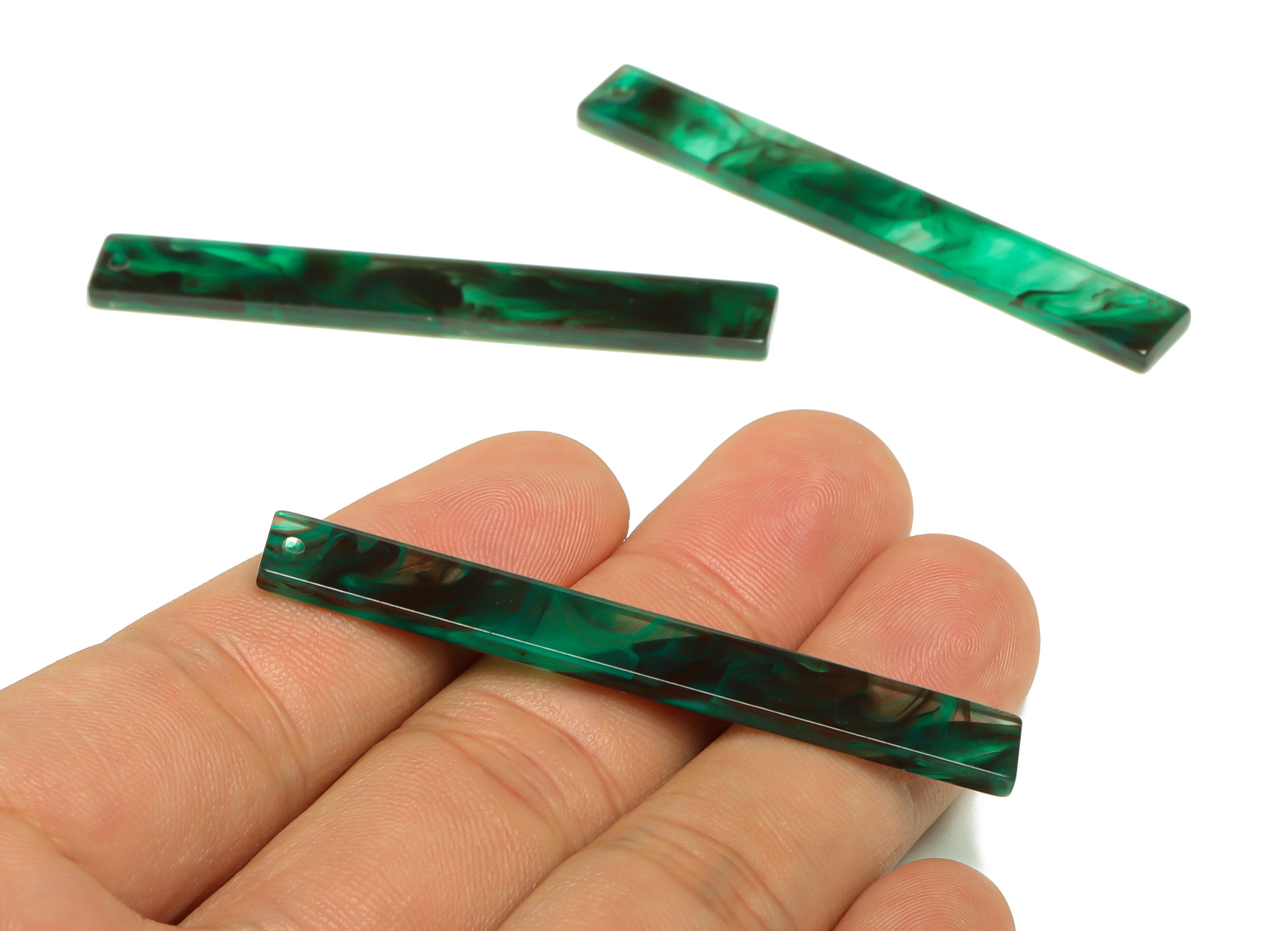 Acrylic Stick Charms - Bar Earrings and Pendant - Rainbow Earring Charm - Jewelry Supplies - Color Code: A948 - 59x7.8x2.5mm - AC2622-A948 - DOMEDBAZAAR