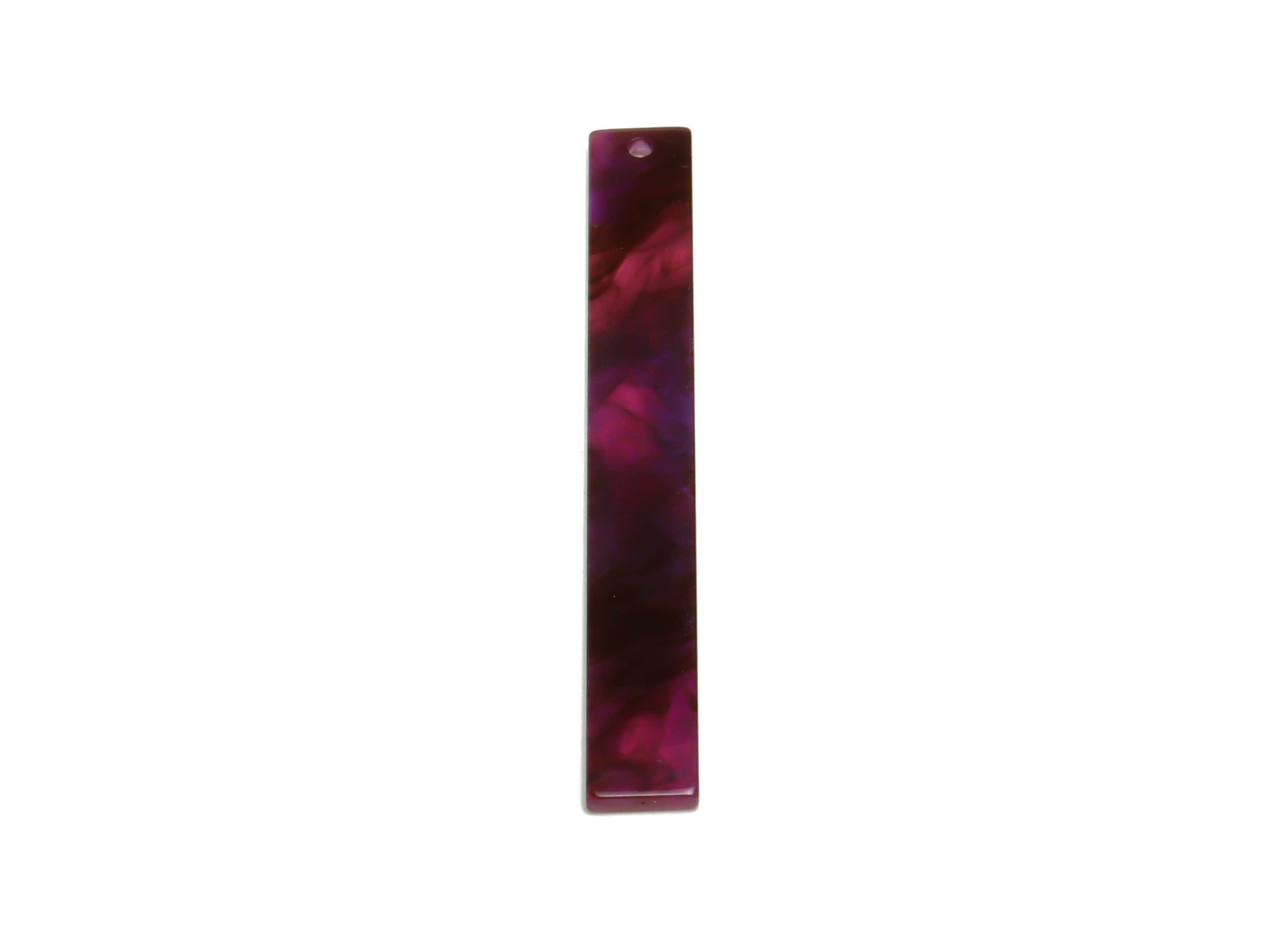 Acrylic Stick Charms - Bar Earrings and Pendant - Purple Earring Charm - Jewelry Supplies - Color Code: A947 - 59x7.8x2.5mm - AC2622-A947 - DOMEDBAZAAR