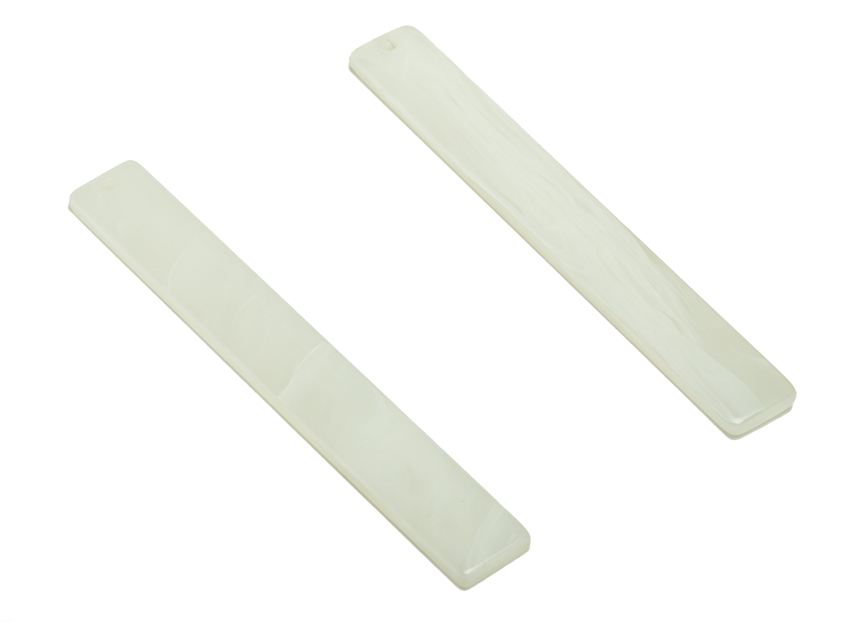 Acrylic Stick Charms - Bar Earrings and Pendant - White Earring Charm - Jewelry Supplies - Color Code: A520 - 59x7.8x2.5mm - AC2622-A520 - DOMEDBAZAAR