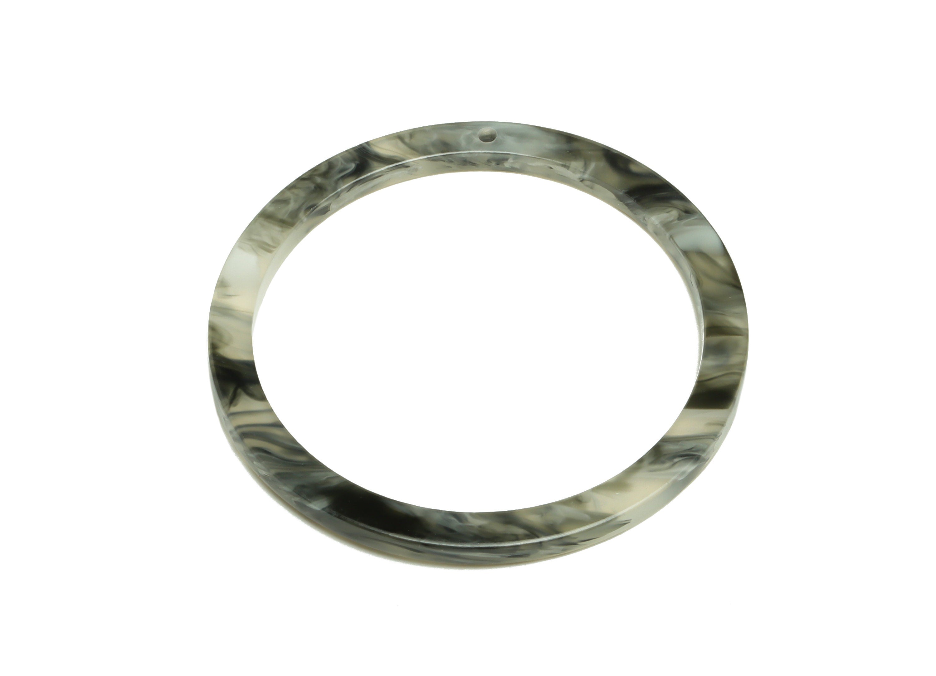 Acrylic Hoop Earrings Charms - Circle Pendant - Smoke Earring Findings - Jewelry Supplies - Color Code:A965 - 44x44.3x2mm -AC2620-A965 - DOMEDBAZAAR